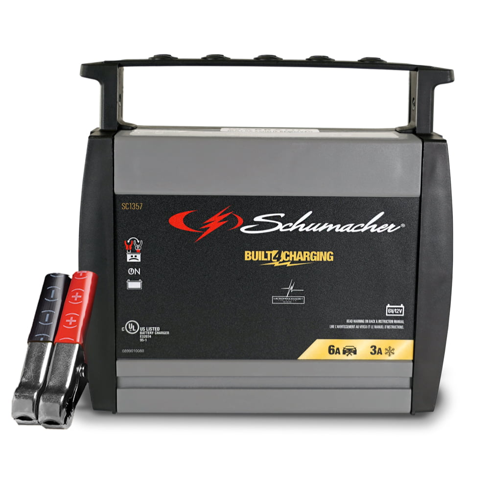 Schumacher Fully Automatic Battery Charger and Maintainer- 6 Amp/3 Amp, 6/12V