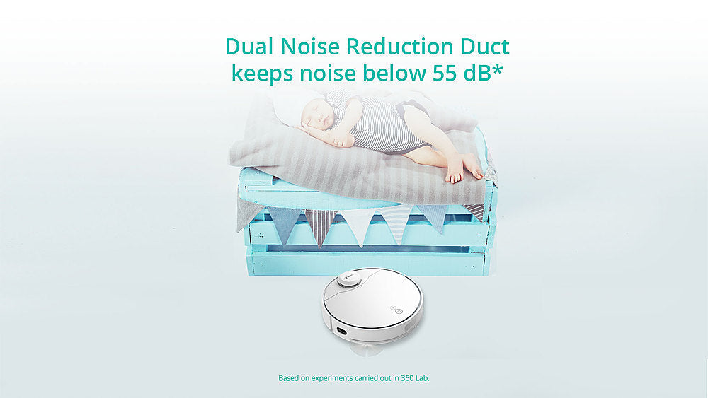 360 - S9 LiDAR Dual-Eye Vacuum+Mop Combo Robot Cleaner - White