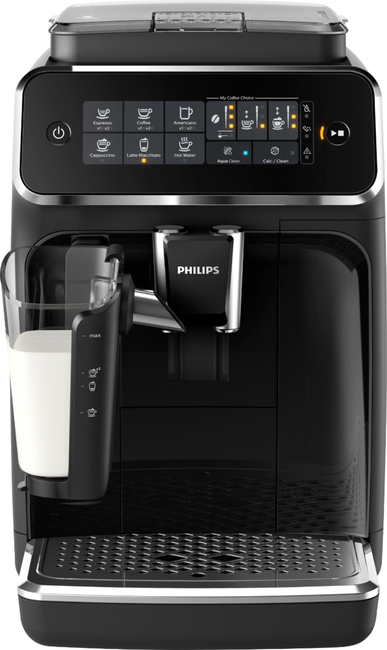 Philips 3200 Series Fully Automatic Espresso Machine w/ LatteGo, Black - Black