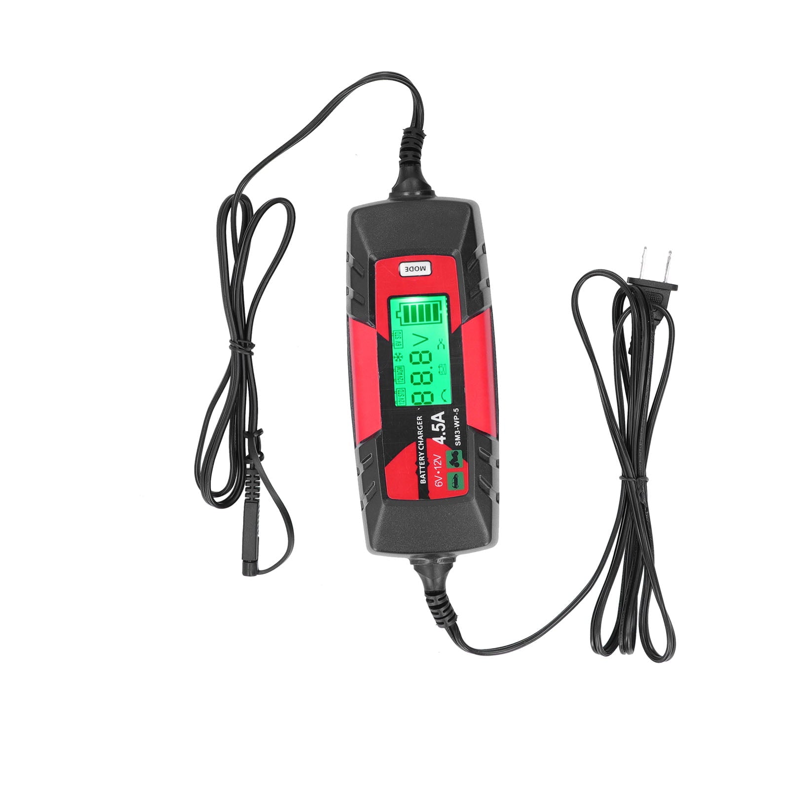2024 6V 12V Car Battery Charger Intelligent Automatic Batteries Maintainer with LCD Display SM3?WP?5US Plug 120V