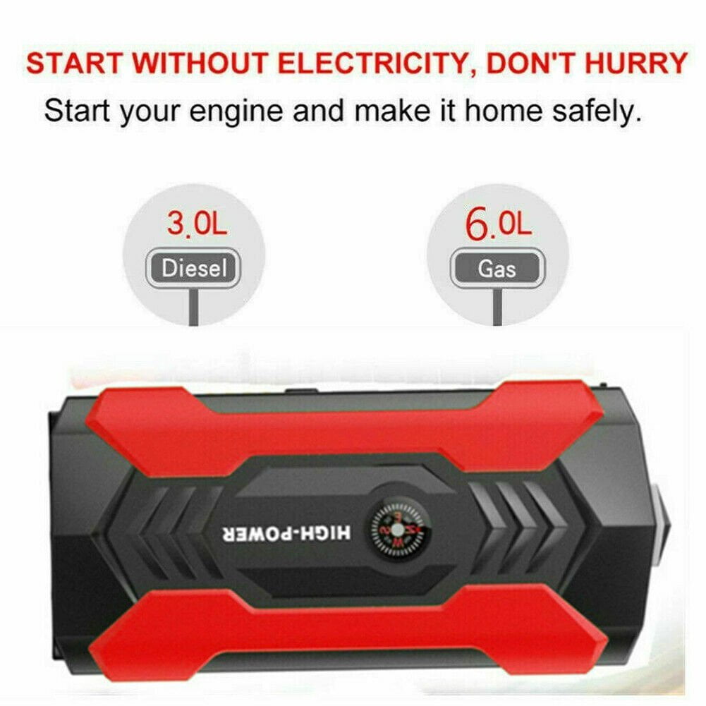 Car Jump Starter, 99800mAh Portable Charger Power Bank with LED Flash Light