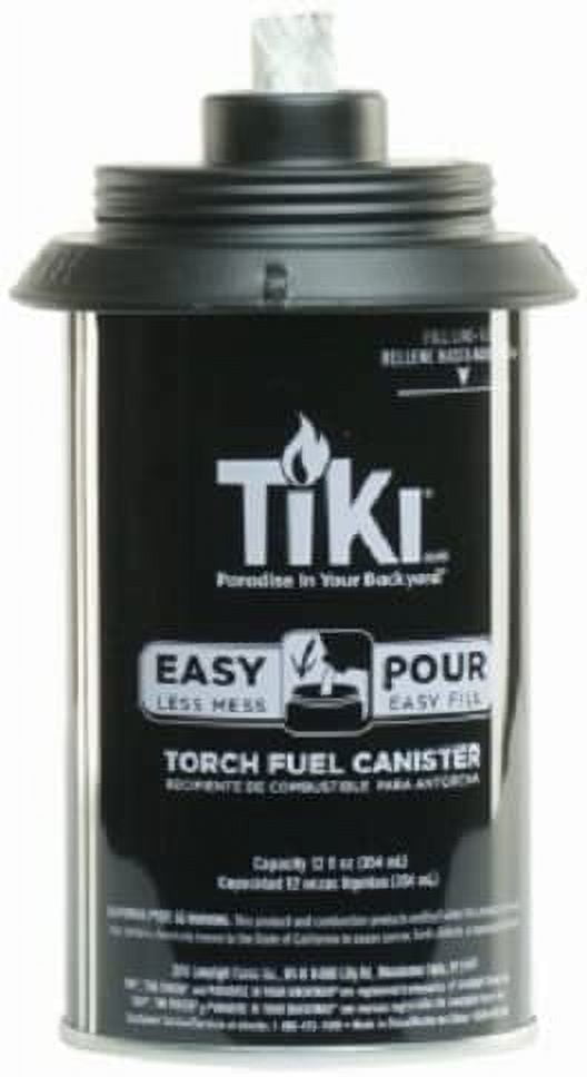Tiki 1317054 Easy Pour Metal Replacement Torch Fuel Canisters w/Wick - Quantity 12
