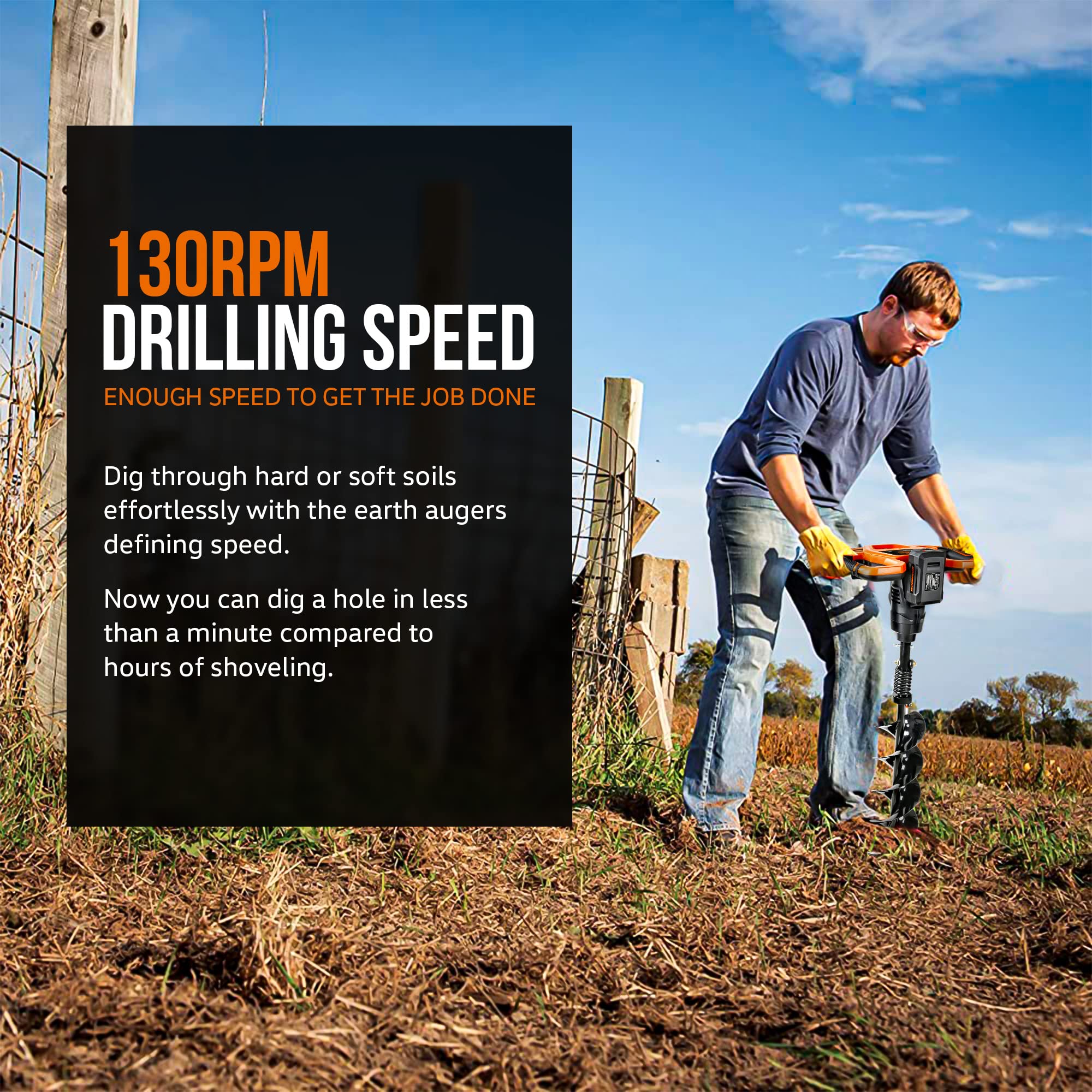 SuperHandy Ice Auger Set Earth