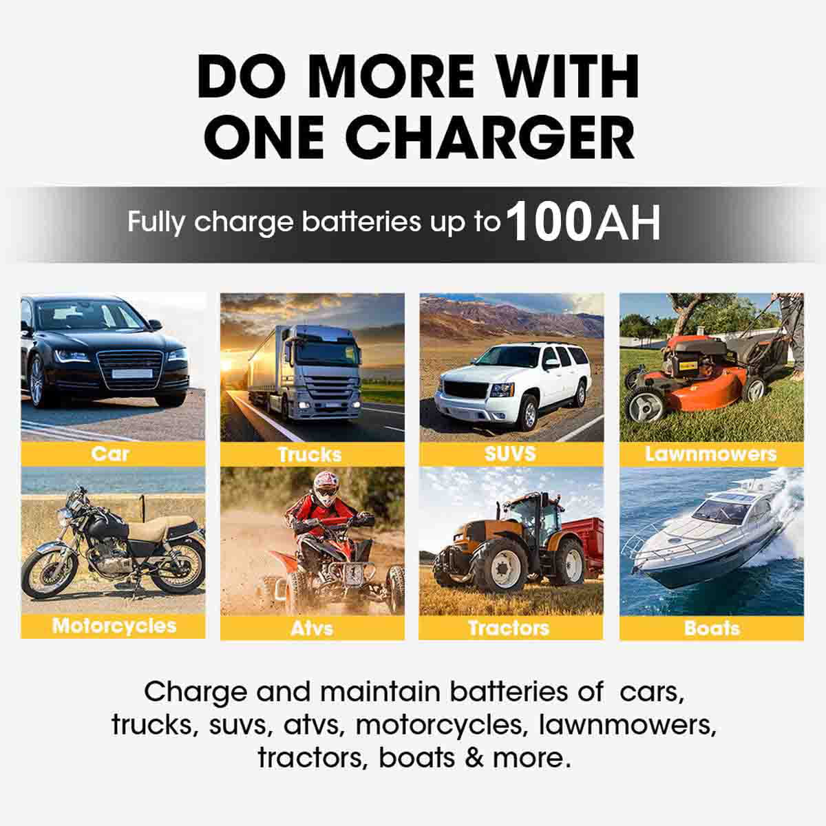 Automatic Battery Charger Maintainer For Harley Motorcycle Trickle Float 6V 12V【3 pack】