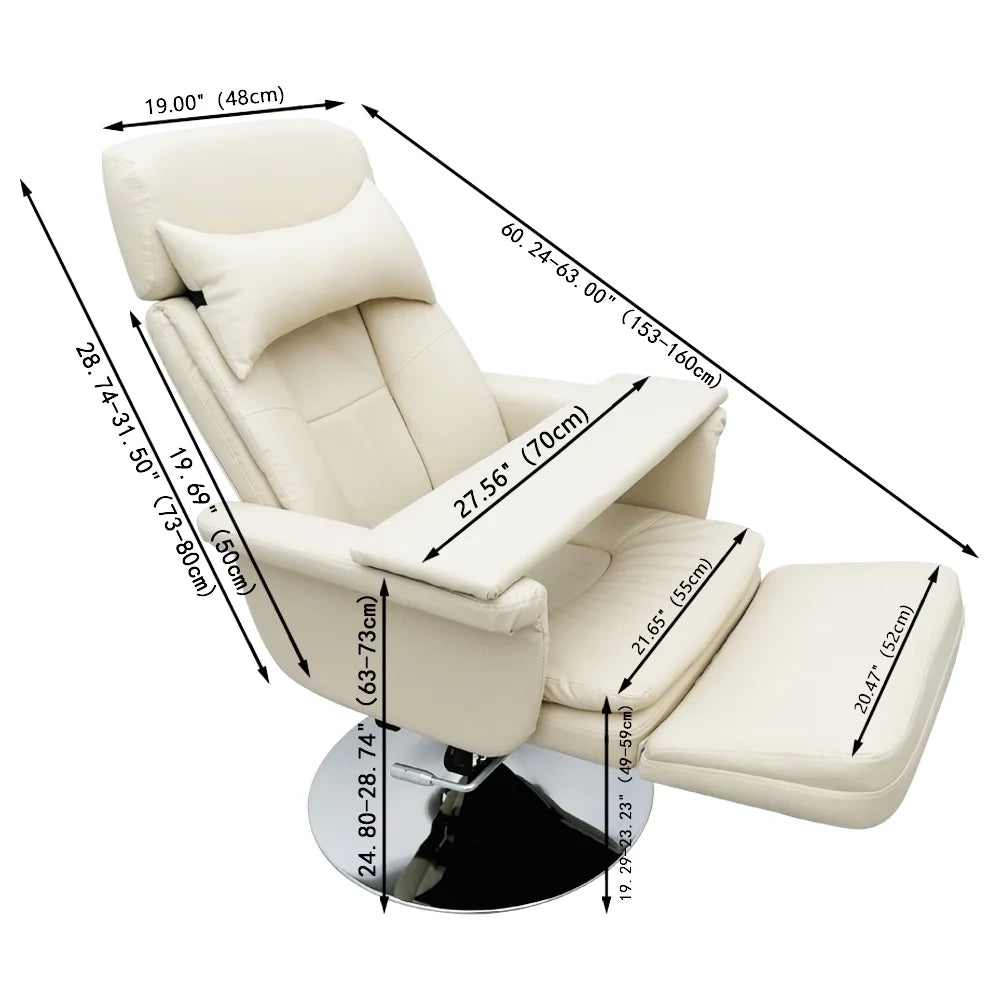 INTBUYING Facial Beauty SPA Salon Chair for Beauty Home Office Pneumatic Load 440LB 360Degree Rotation White