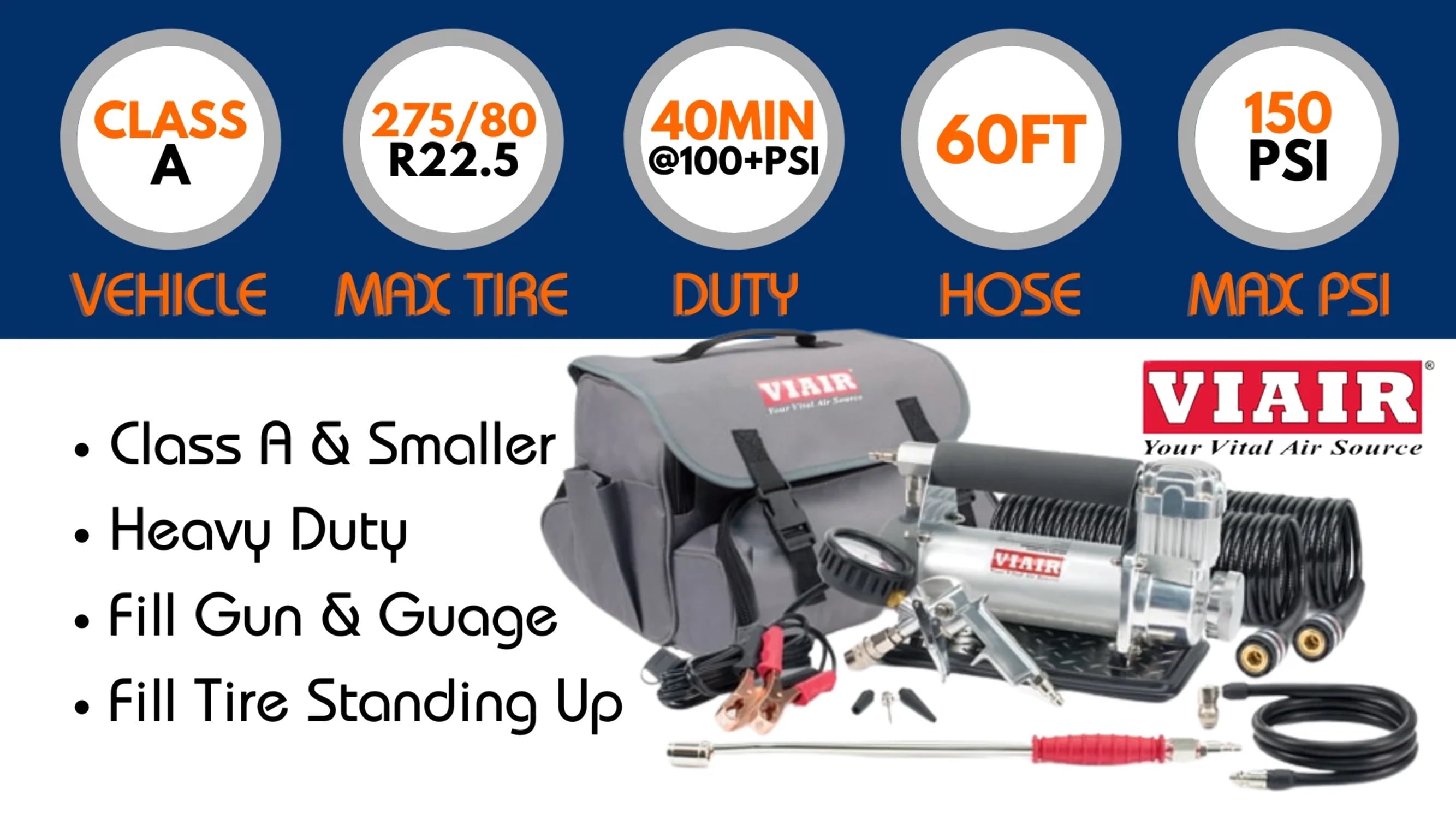 Viair 45057 450P-RVS Automatic Portable Compressor Kit