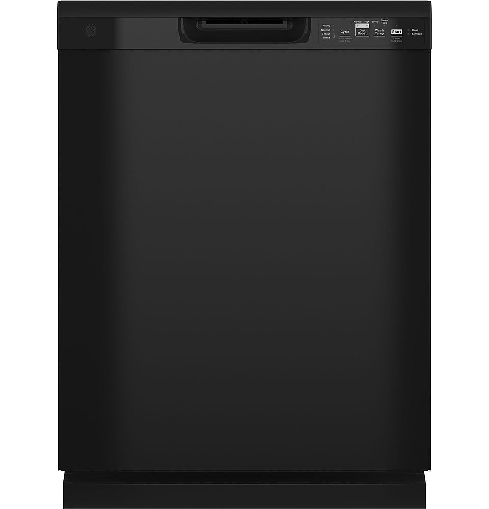 GE - Front Control Built-In Dishwasher with 59 dBA - Black