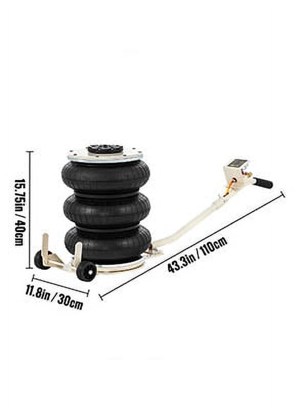BENTISM Pneumatic Jack 5 Ton/11023 lbs Triple Bag Air Jack Lifting Height 6.5-16Inch Inflatable Car Jack Lifter Pneumatic Air Jack 11023LBS Capacity Extremely Fast Lifting