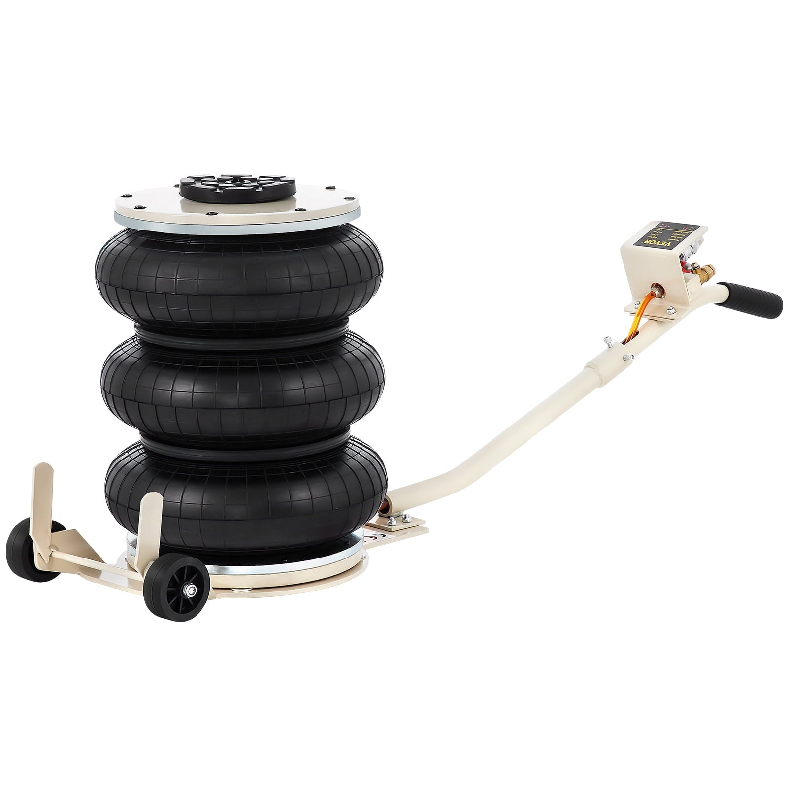 VEVOR Pneumatic Jack 5 Ton/11023 lbs Triple Bag Air Jack Lifting Height 6.5-16Inch Inflatable Car Jack Lifter Pneumatic Air Jack 11023LBS Capacity Extremely Fast Lifting