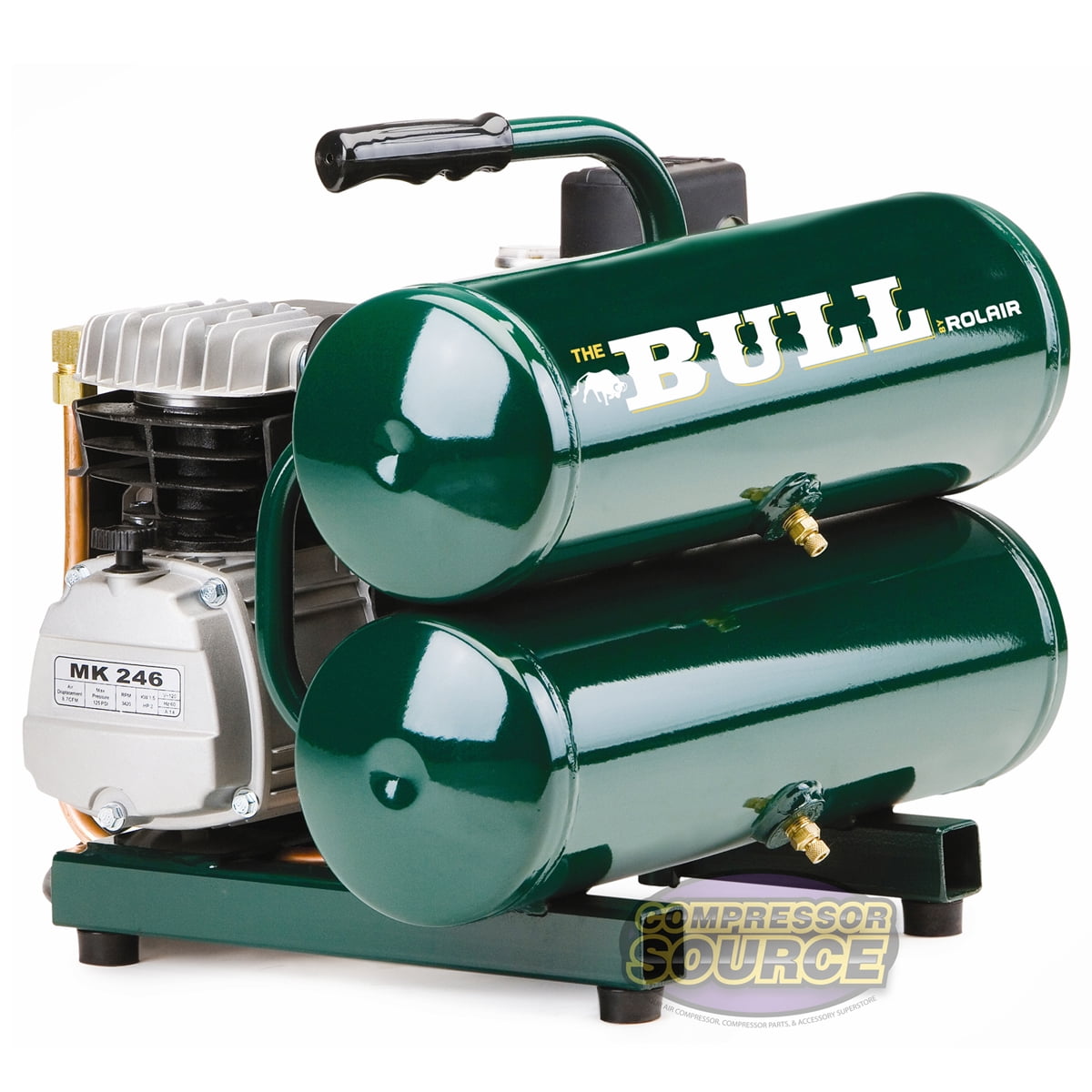 Rolair Portable Air Compressor,4.3 gal,Stack FC2002