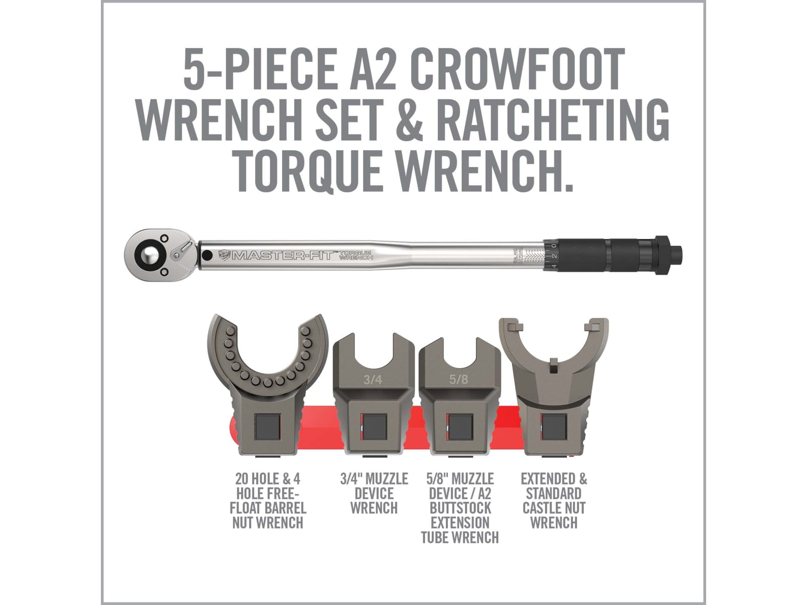 Real Avid Master Fit A2 - Crowfoot Wrench Set 5 Pieces
