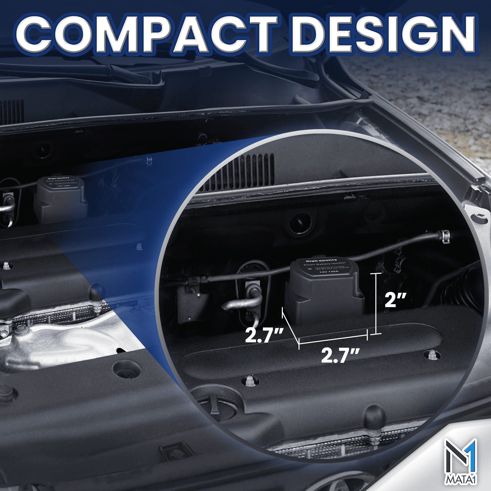 Dual Battery Charger Isolator Kit 12V 140 Amp VSR Voltage Sensitive Relay for All Vehicles by Mata1