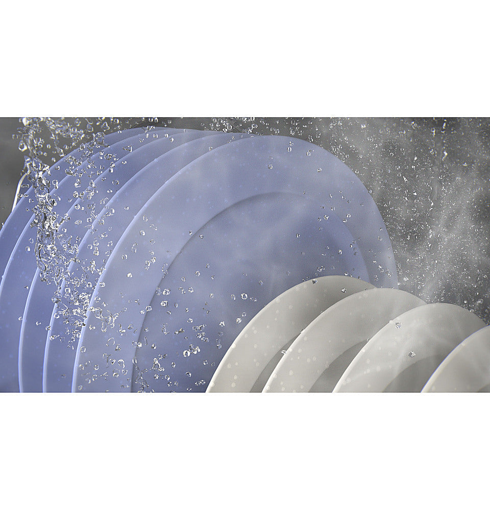 GE - Top Control Built In Dishwasher with Sanitize Cycle and Dry Boost, 52 dBA - Stainless steel