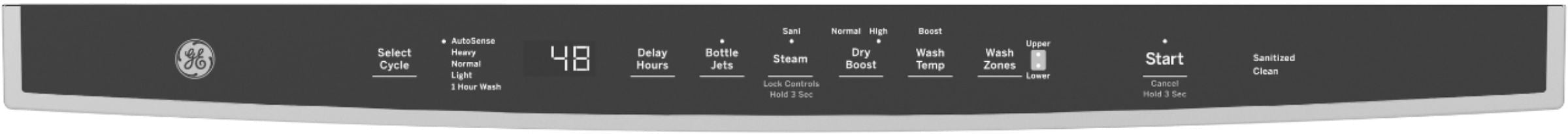 GE - Top Control Built-In Dishwasher with Stainless Steel Tub, 48 dBA - Slate