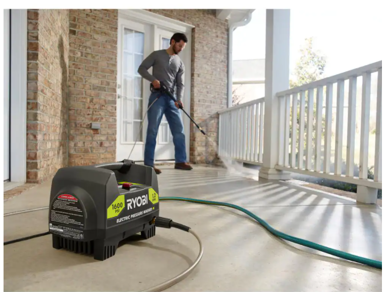 RYOBI 1600 PSI 1.2 GPM Electric Pressure Washer with 12 in. Surface Cleaner