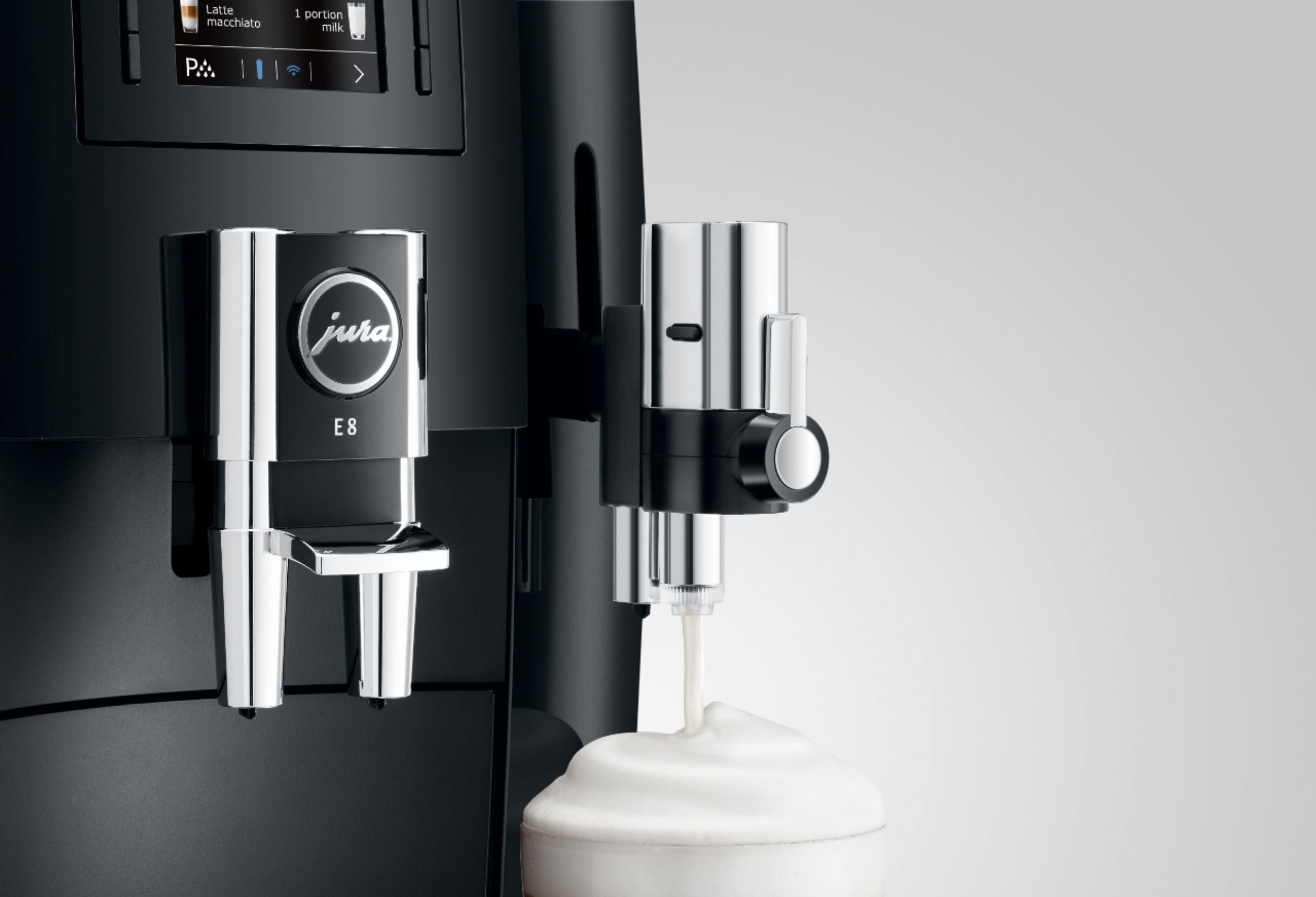 Jura - E8 12-Cup Automatic Coffee Machine - Piano Black