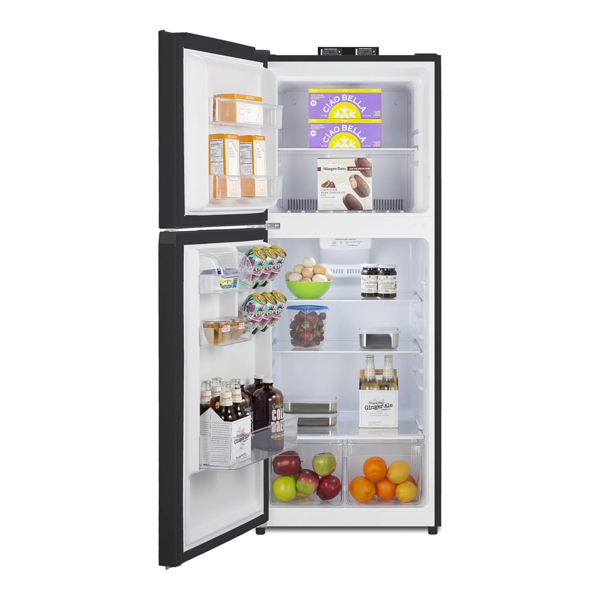 Summit 24 in. Wide LHD Break Room Refrigerator-Freezer, Black