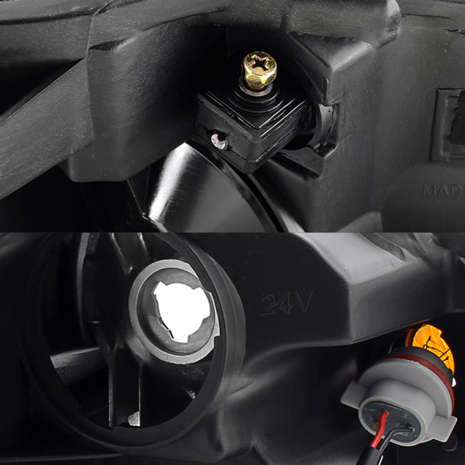 AKKON - Black Smoked Headlights + Dark Red Smoke Tail Lamp Fits 2006-2013 Chevy Impala 2014-2016 Impala Limited Pair LH+RH