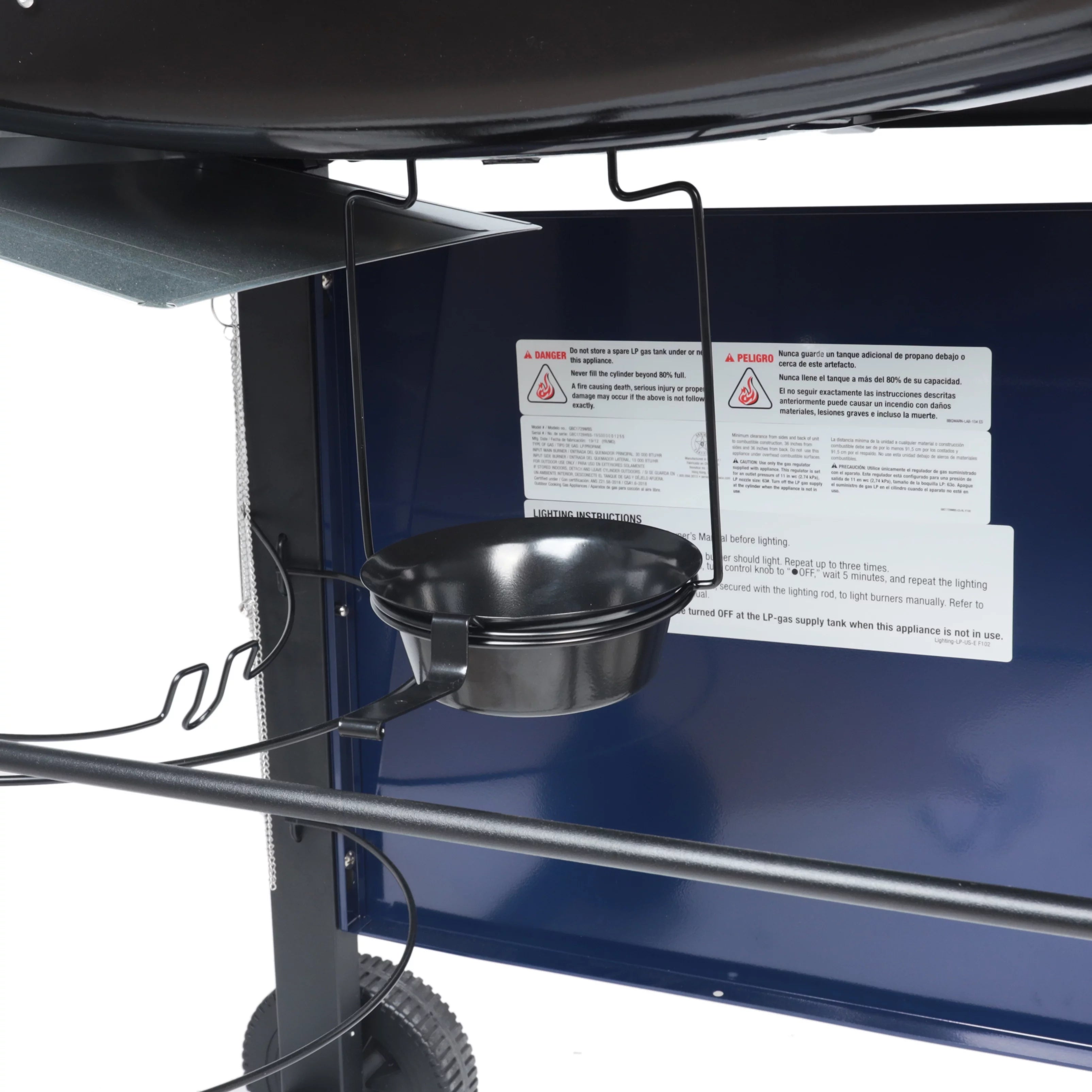 RevoAce 3 Burner Propane Gas Grill Including a Side Burner, Blue Sapphire, GBC1729WBS, New