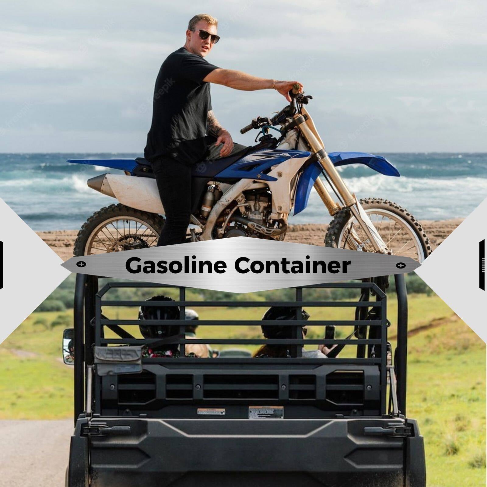 Plastic Petrol Can Professional: 1.85gal Fuel Container Gasoline Bucket for Car