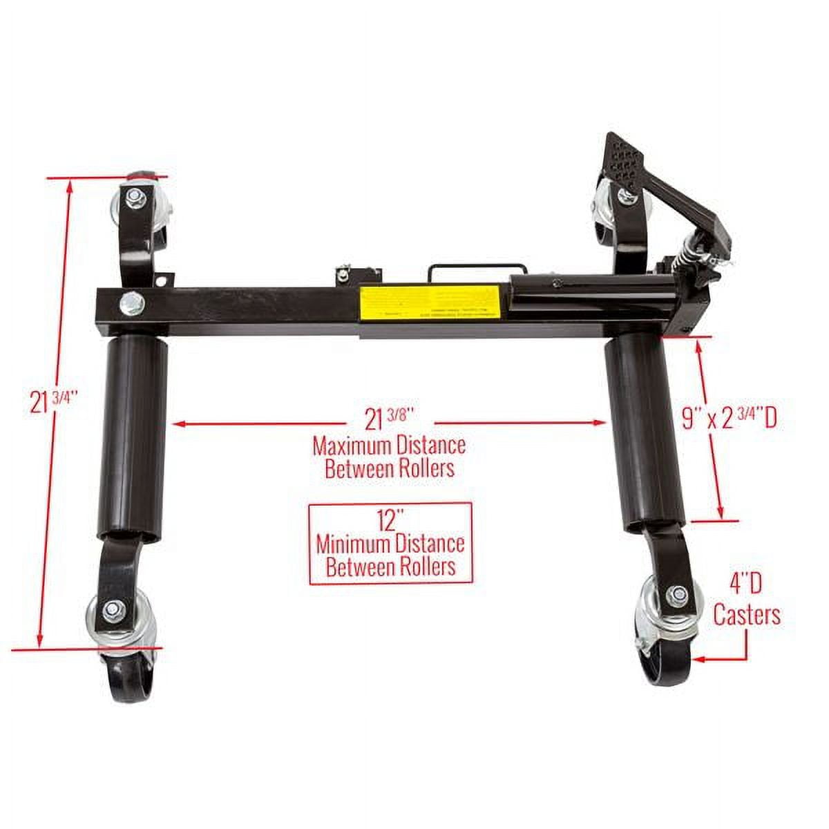 Black Widow BW-CJD-2 Hydraulic Vehicle Jack and Wheel Dollies (Pack oF-2)