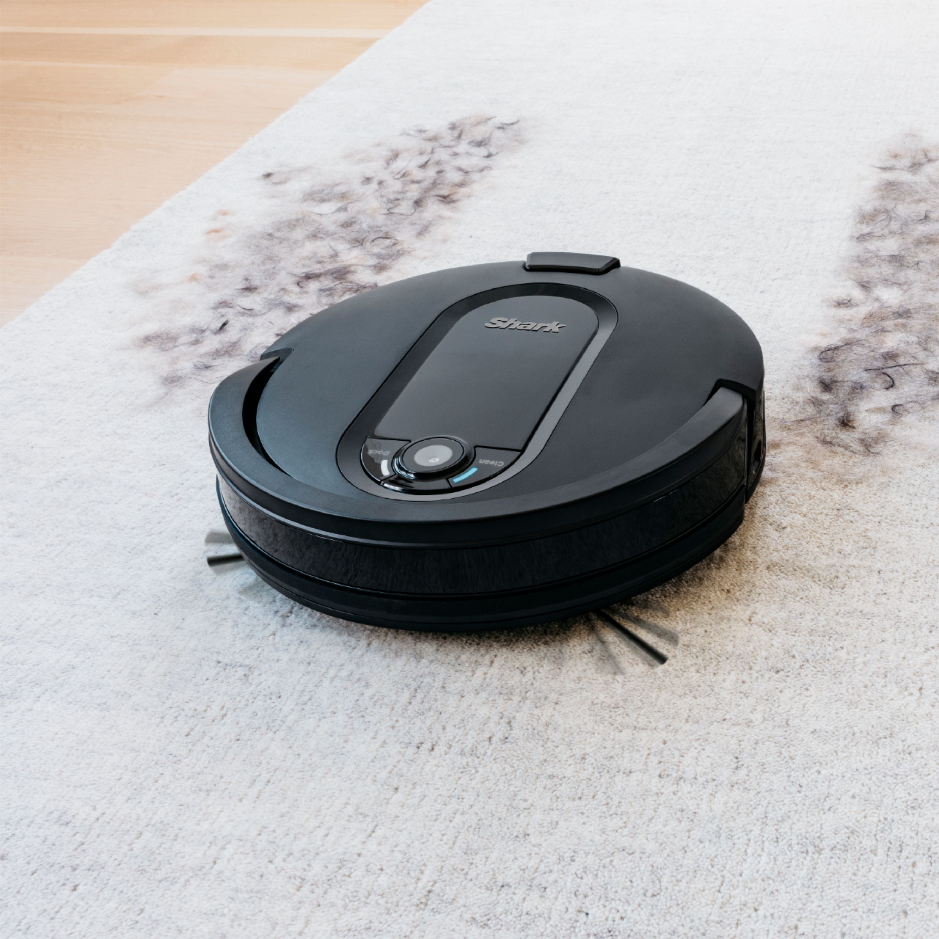 Shark - IQ Robot Self-Empty XL RV1001AE, Wi-Fi Connected, Robot Vacuum with Self-Cleaning Brushroll - Black