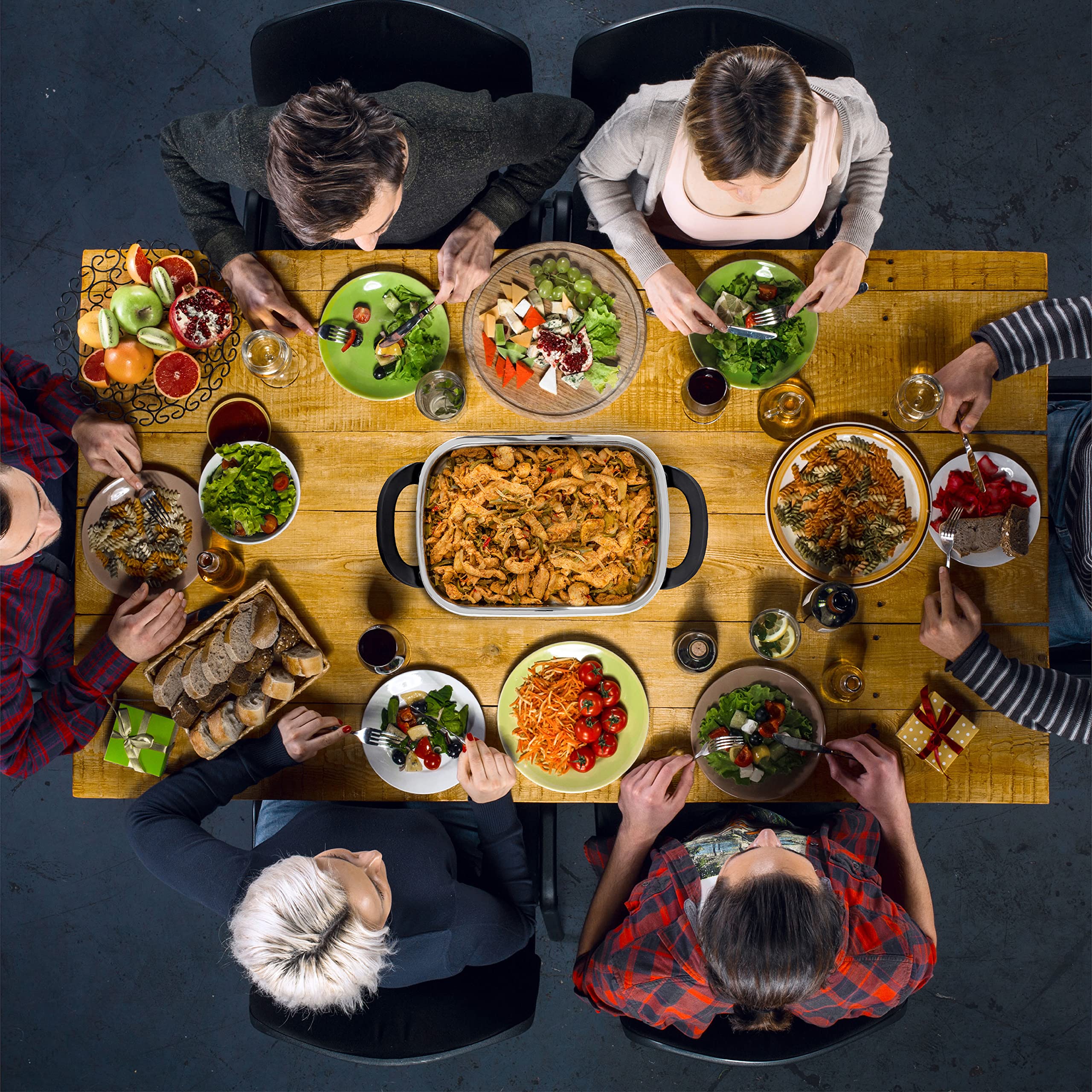 Maxam 16 Inch Electric Skillet Rectangular