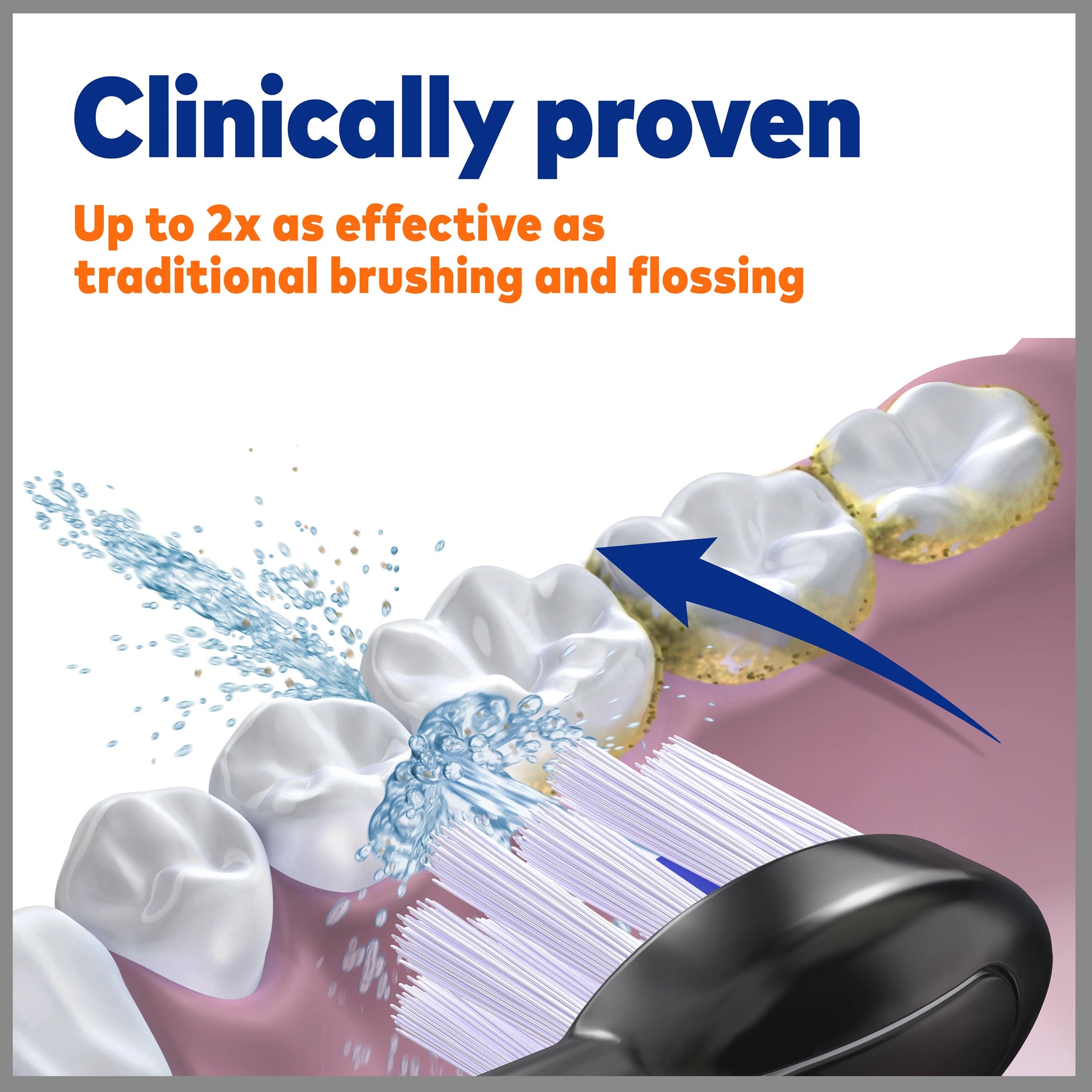 Waterpik Sonic-Fusion 2.0 Flossing Electric Toothbrush Set, 5 Brush Heads, Black