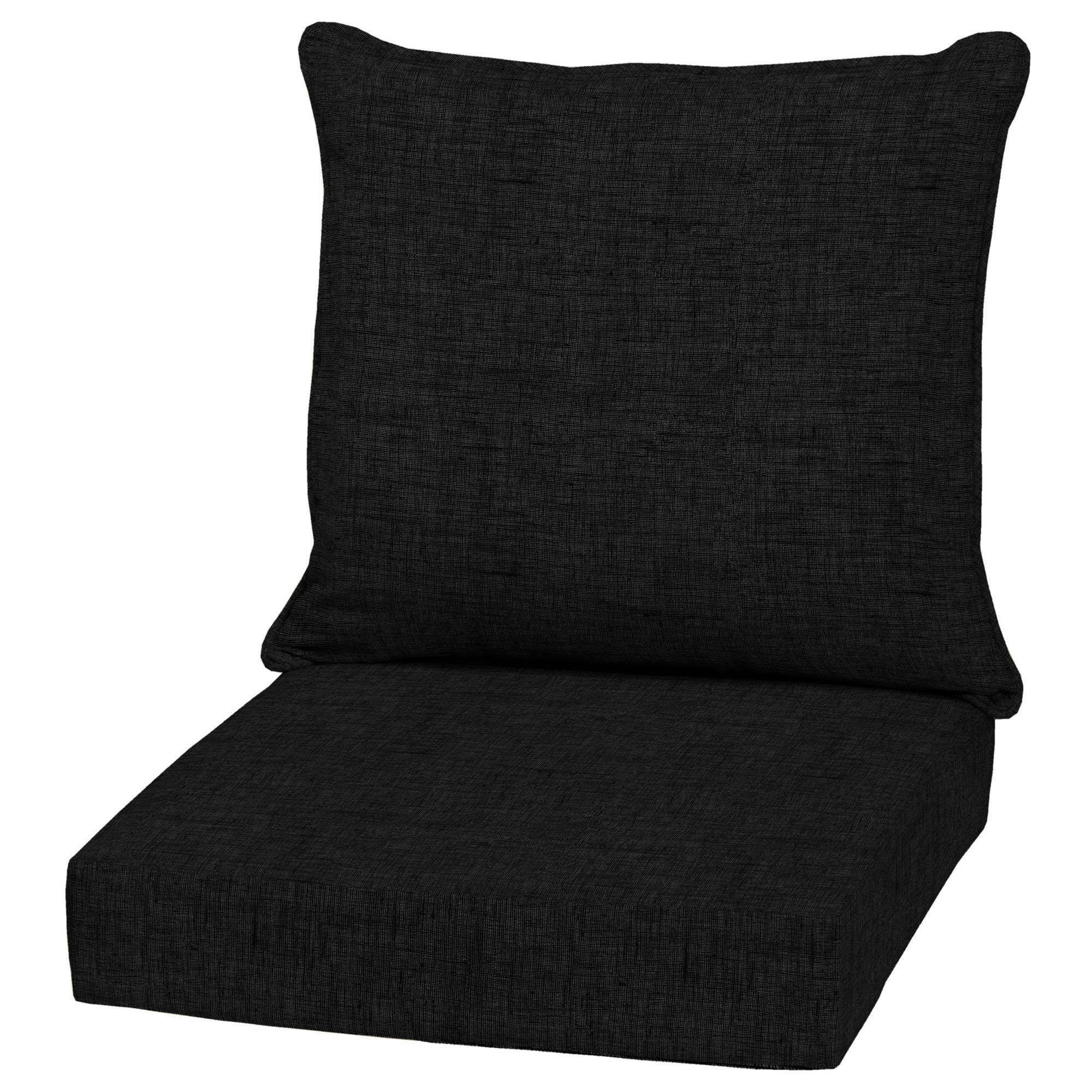 Arden Selections Outdoor Seat Set Leala Texture Black