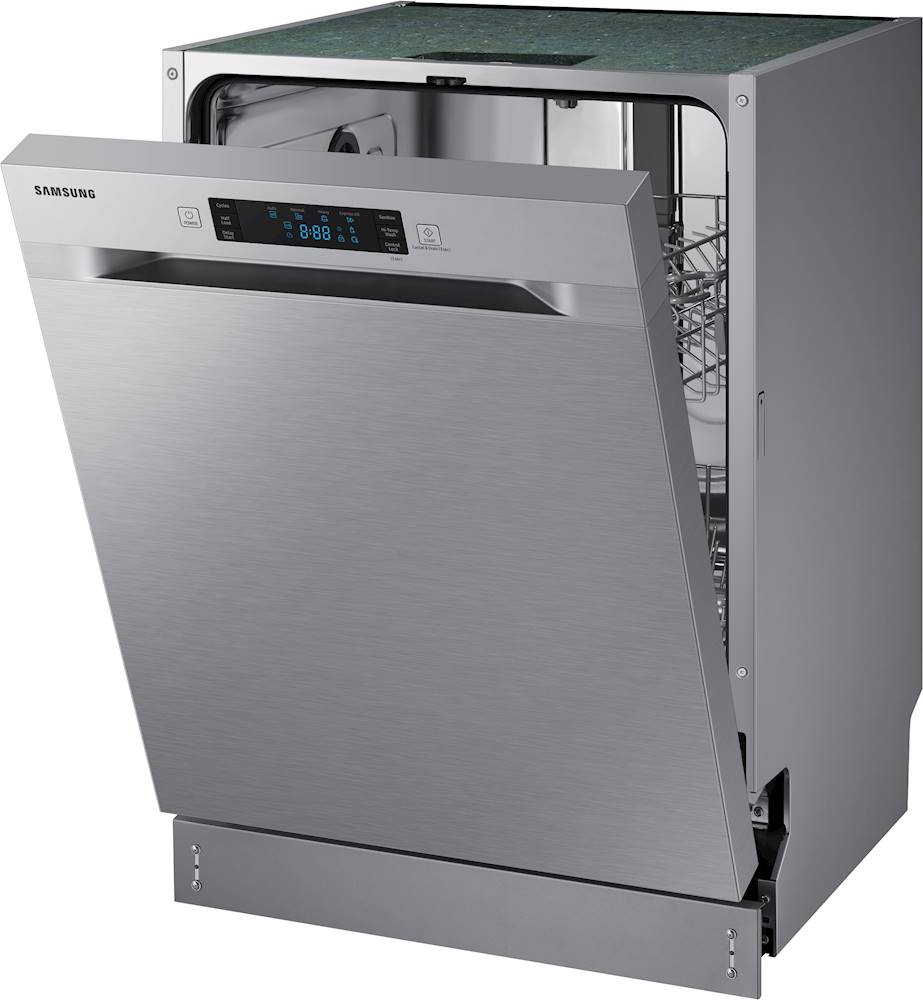 Samsung - Front Control Built-In Dishwasher with Stainless Steel Tub, Integrated Digital Touch Controls, 52dBA - Stainless steel