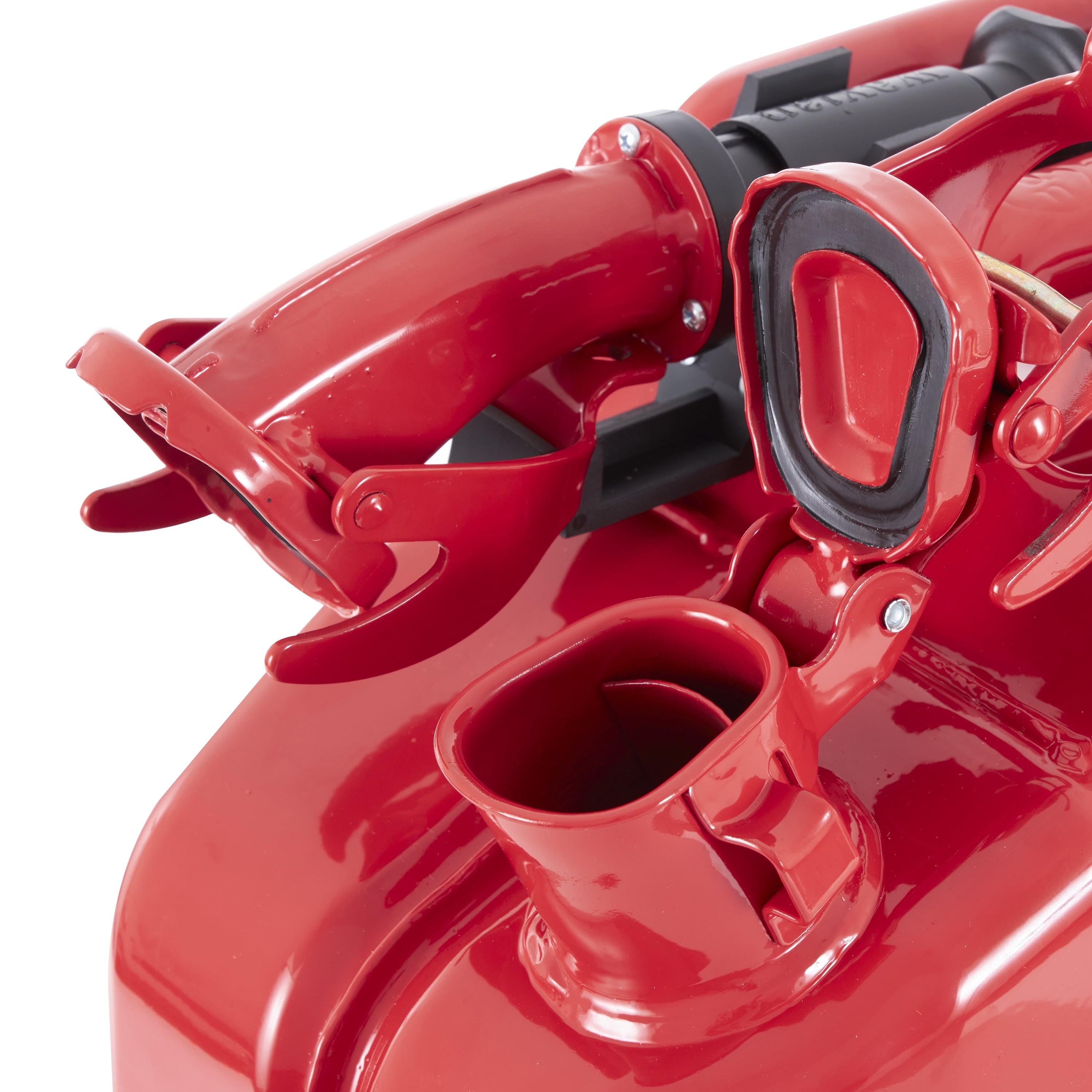 Wavian 3009 5.3 Gallon 20 Liter Authentic CARB Jerry Can with Spout, Red (4 Pack)