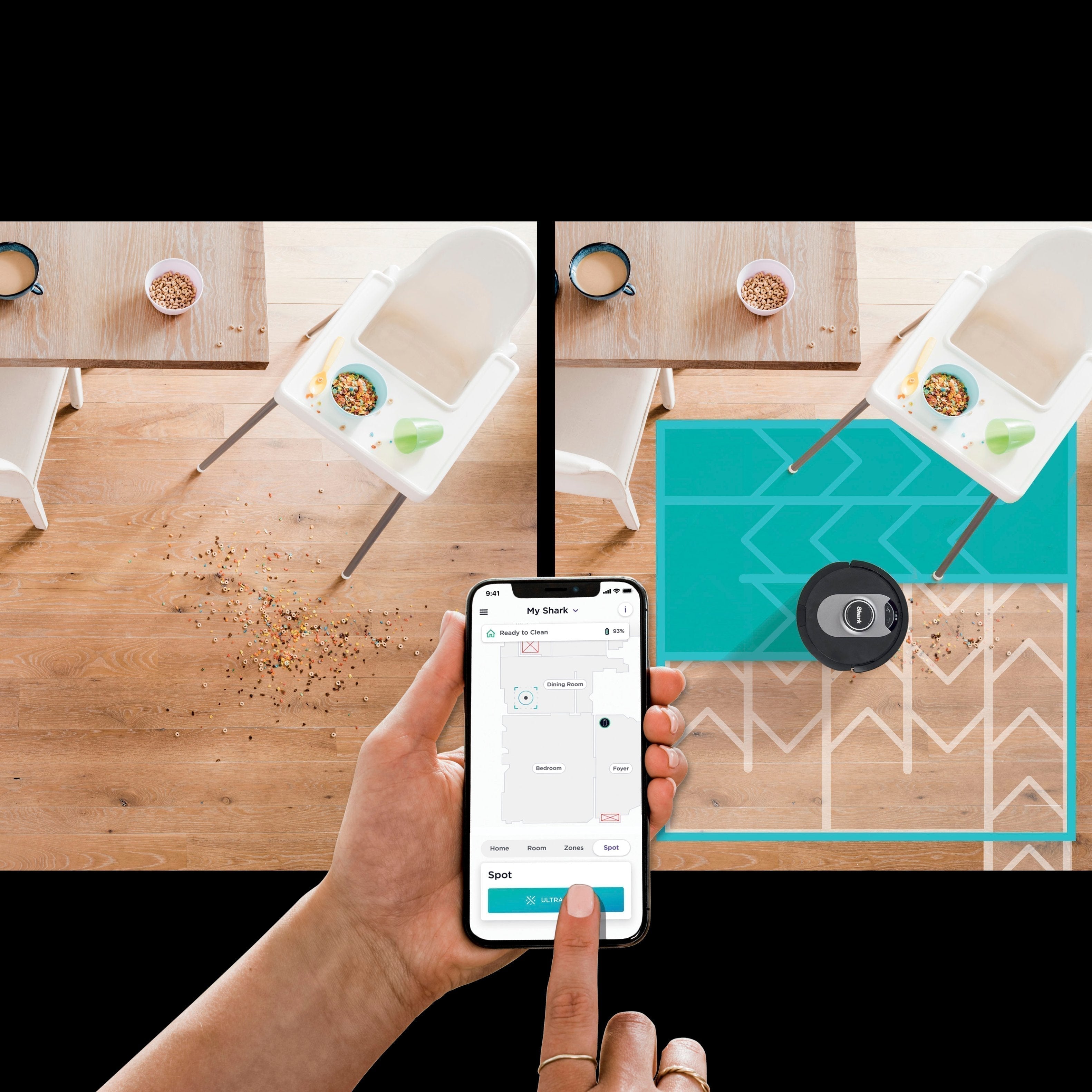 Shark - AI Ultra Robot Vacuum RV2502AE with XL HEPA Self-Empty Base, LIDAR Navigation, Wi-Fi Connected - Black