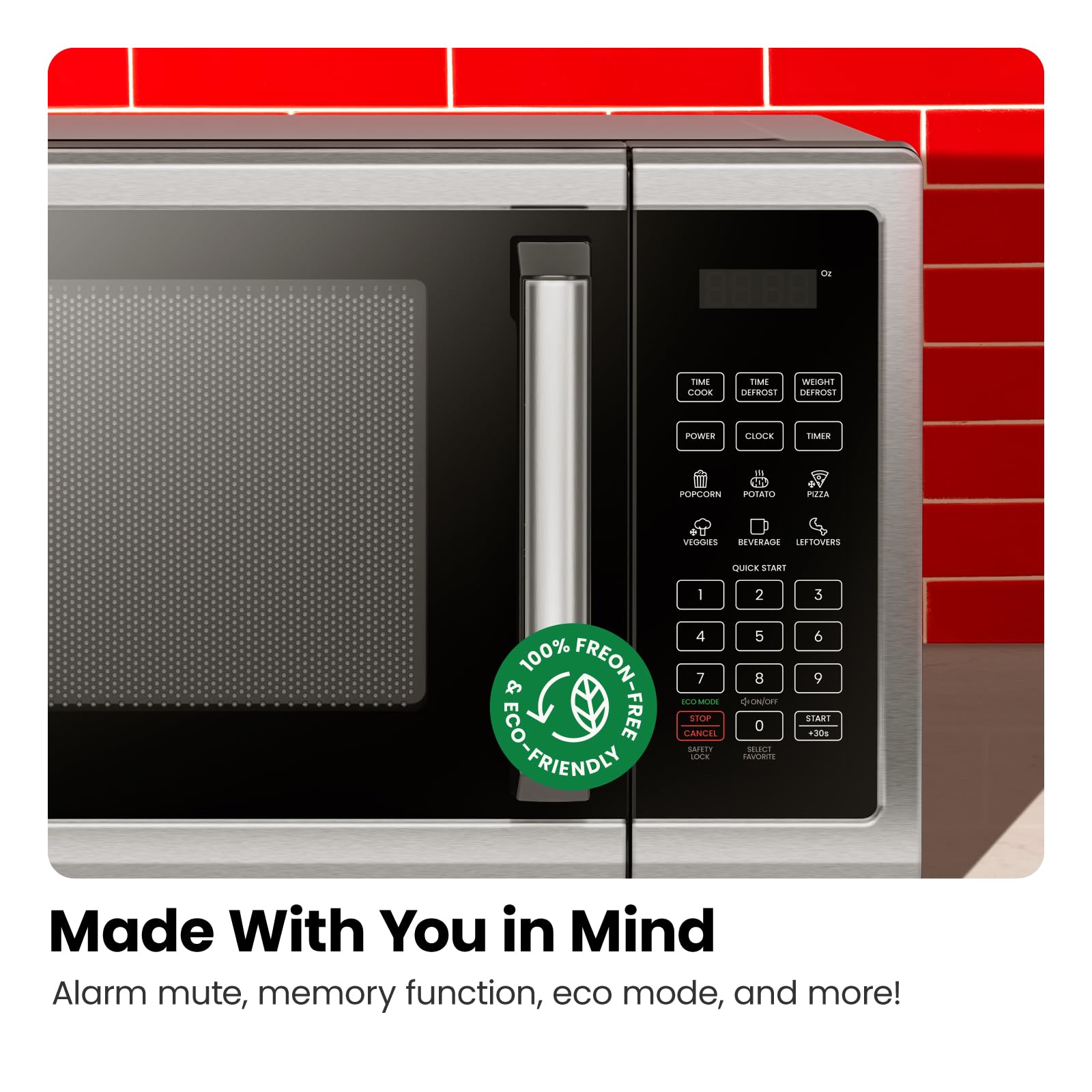 Chefman Countertop Microwave Stainless Essentials