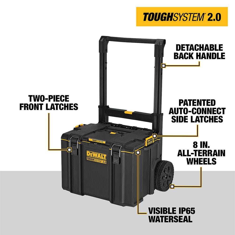 TOUGHSYSTEM 2.0 Small Tool Box, TOUGHSYSTEM 2.0 22 in. Large Tool Box and TOUGHSYSTEM 2.0 24 in. Mobile Tool Box DWST08165W00450