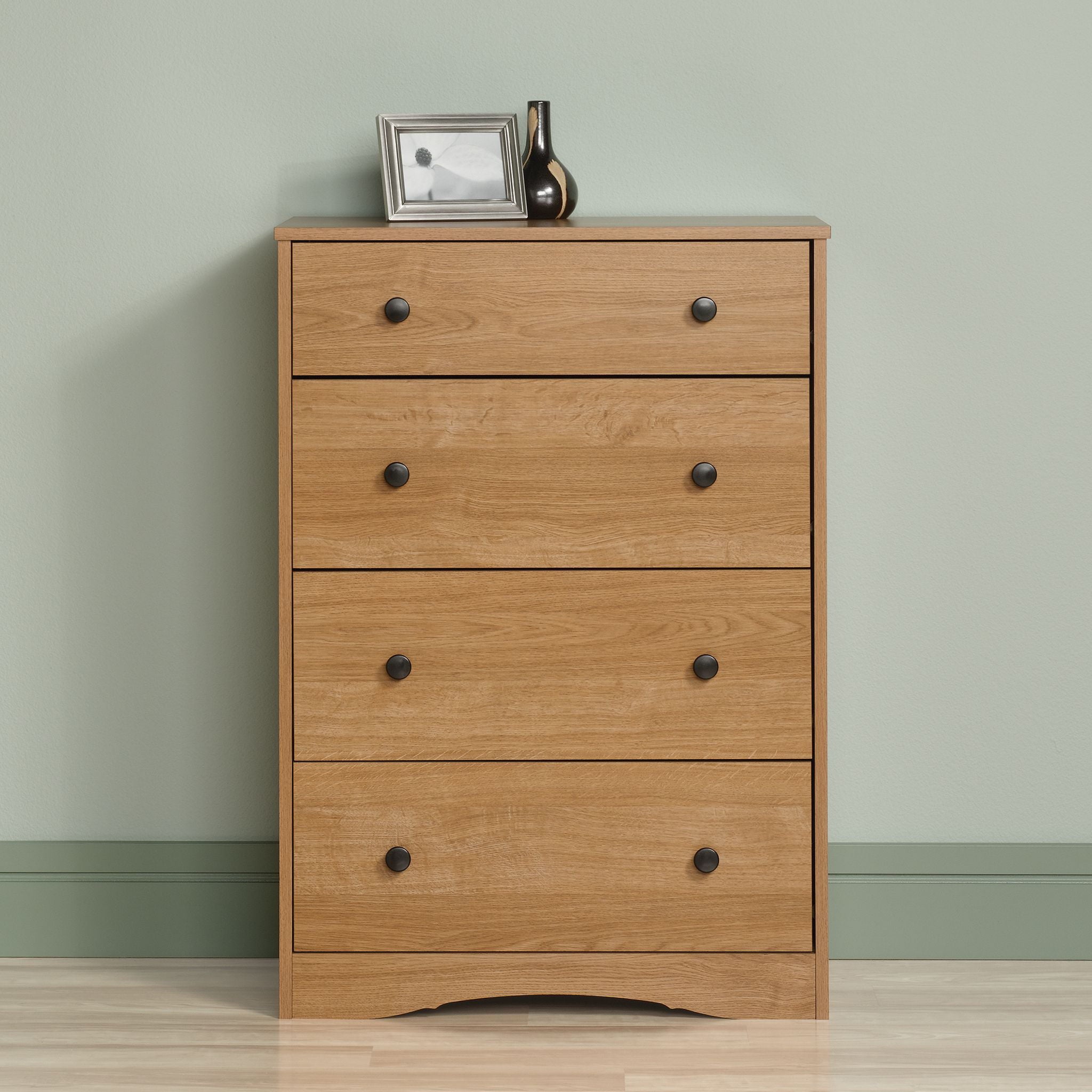 Sauder Beginnings 4-Drawer Dresser， Highland Oak Finish