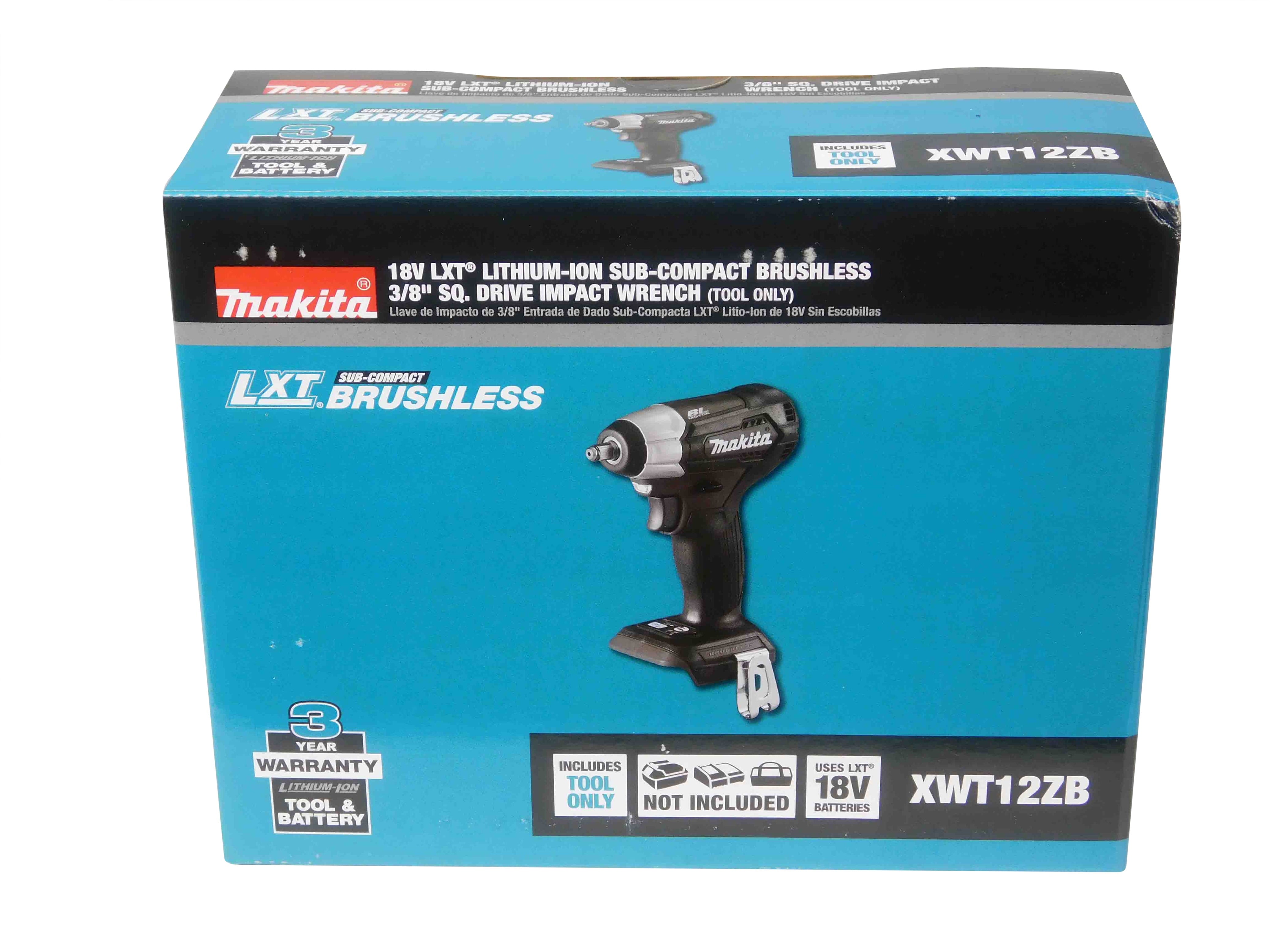 Makita XWT12ZB 18-Volt LXT Lithium-Ion Sub-Compact Impact Wrench - Bare Tool