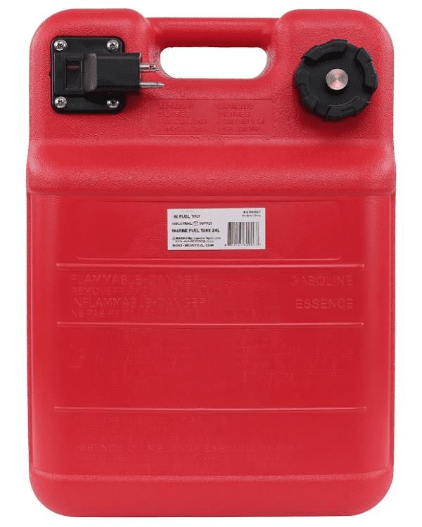 Vinso Boat Gas Tank Kit 6 Gallon - Portable Plastic Outboard Marine Boat Fuel Tank with Fill Hose