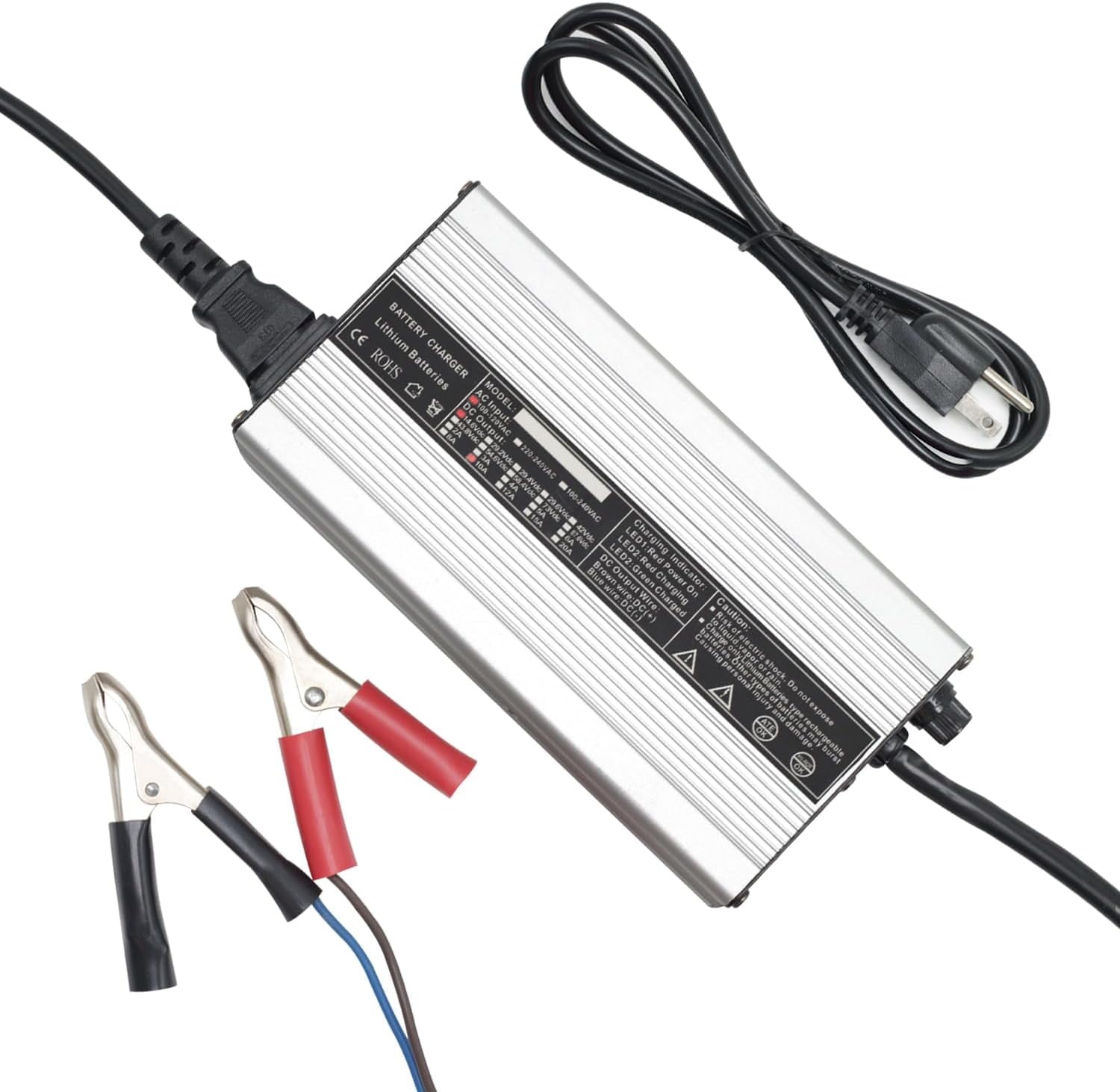 CHINS 12V 10A Lithium Battery Charger 0V Charging Function 14.6V 10A LiFePO4 Battery Charger