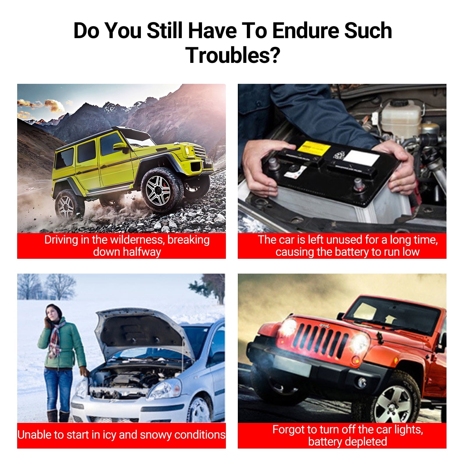 Lepmerk Emergency supply, SupplyBank Portable Car Jump 600a Current 20000 MahAuto Portable Bank Portable 12v Auto Battery With Portable 12v Auto 12v Auto Battery Dn13