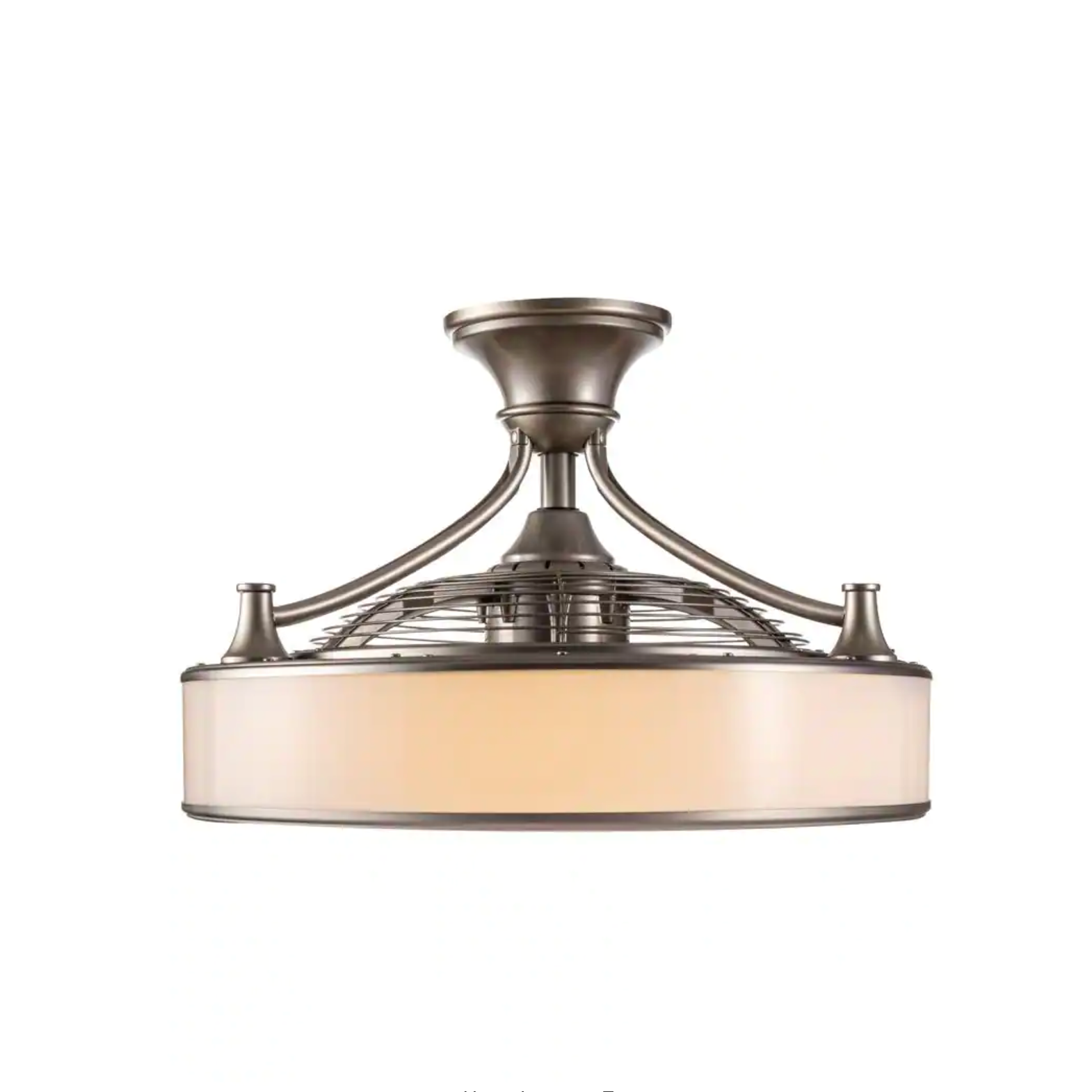 Home Decorators Collection Windara 22 in. LED Indoor/Covered Outdoor Brushed Nickel Ceiling Fan with Light Kit and Remote Control