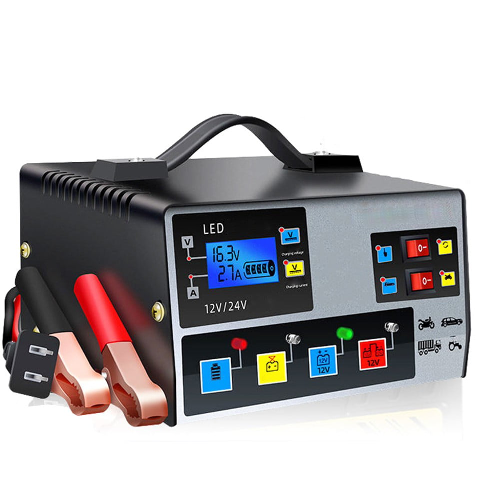 Car Battery Charger Fully Automatic High Frequency Intelligent Pulse Repair LCD