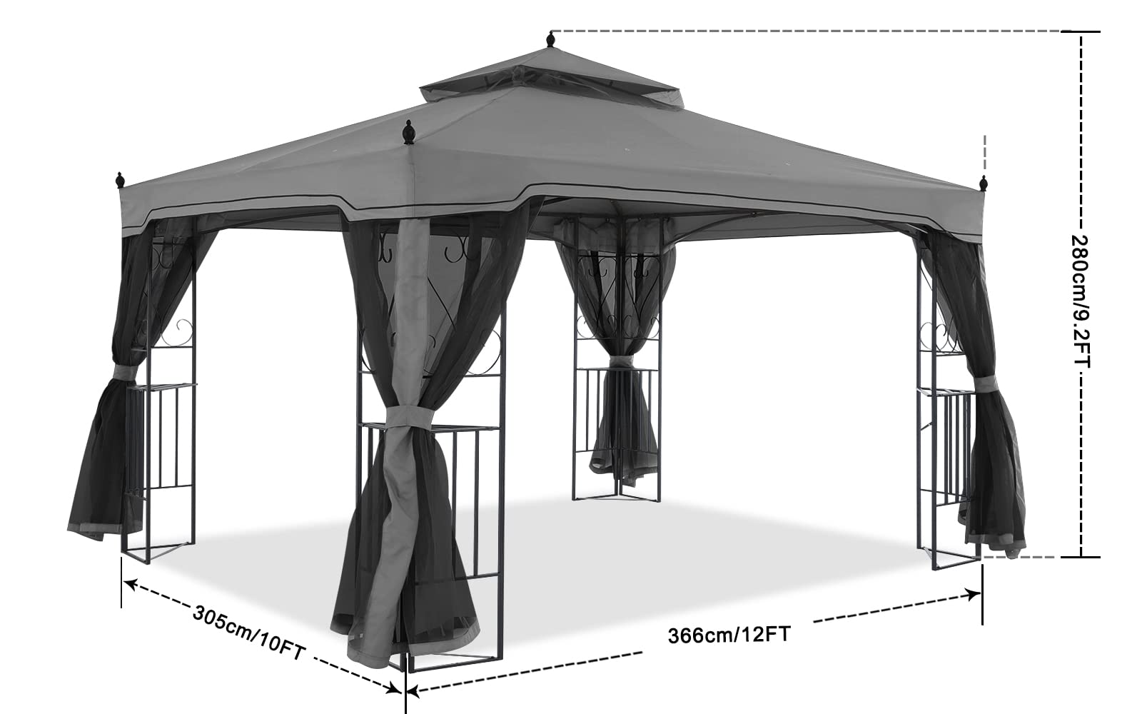MASTERCANOPY Double Tiered Mosquito Netting Backyard