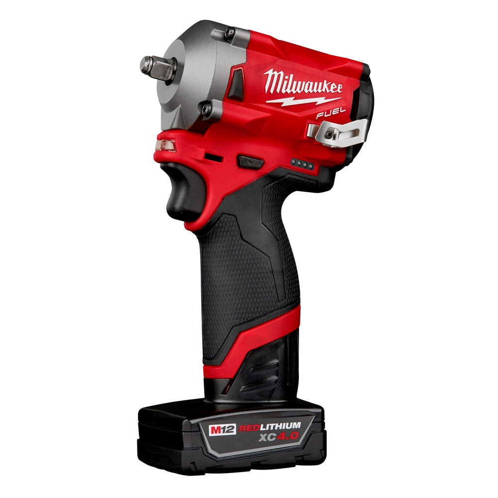 Milwaukee 2554-22 M12 FUEL Stubby 3/8 in. Impact Wrench Kit (2 Ah/4 Ah)