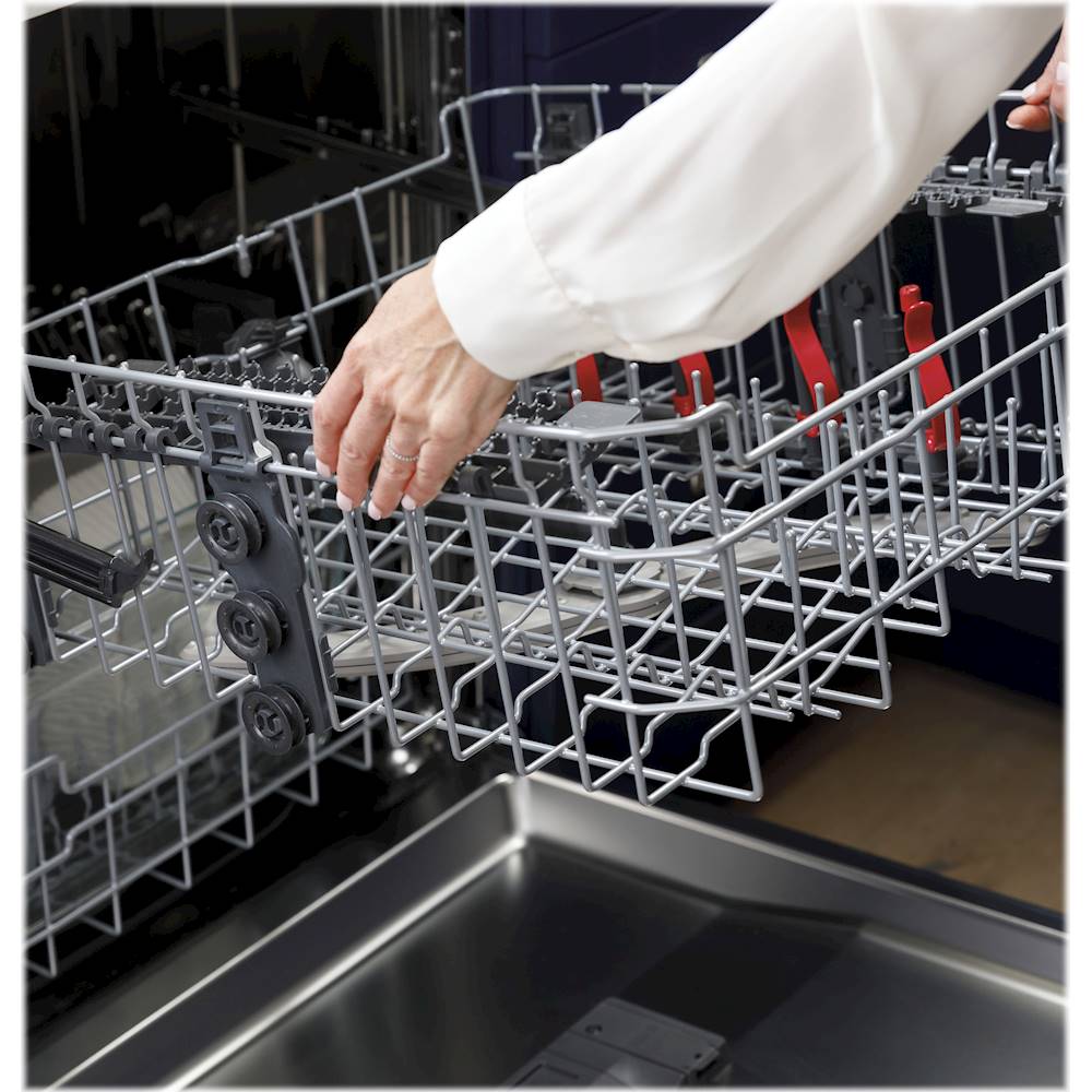 GE - Front Control Built-In Dishwasher with Stainless Steel Tub, 48 dBA - Slate
