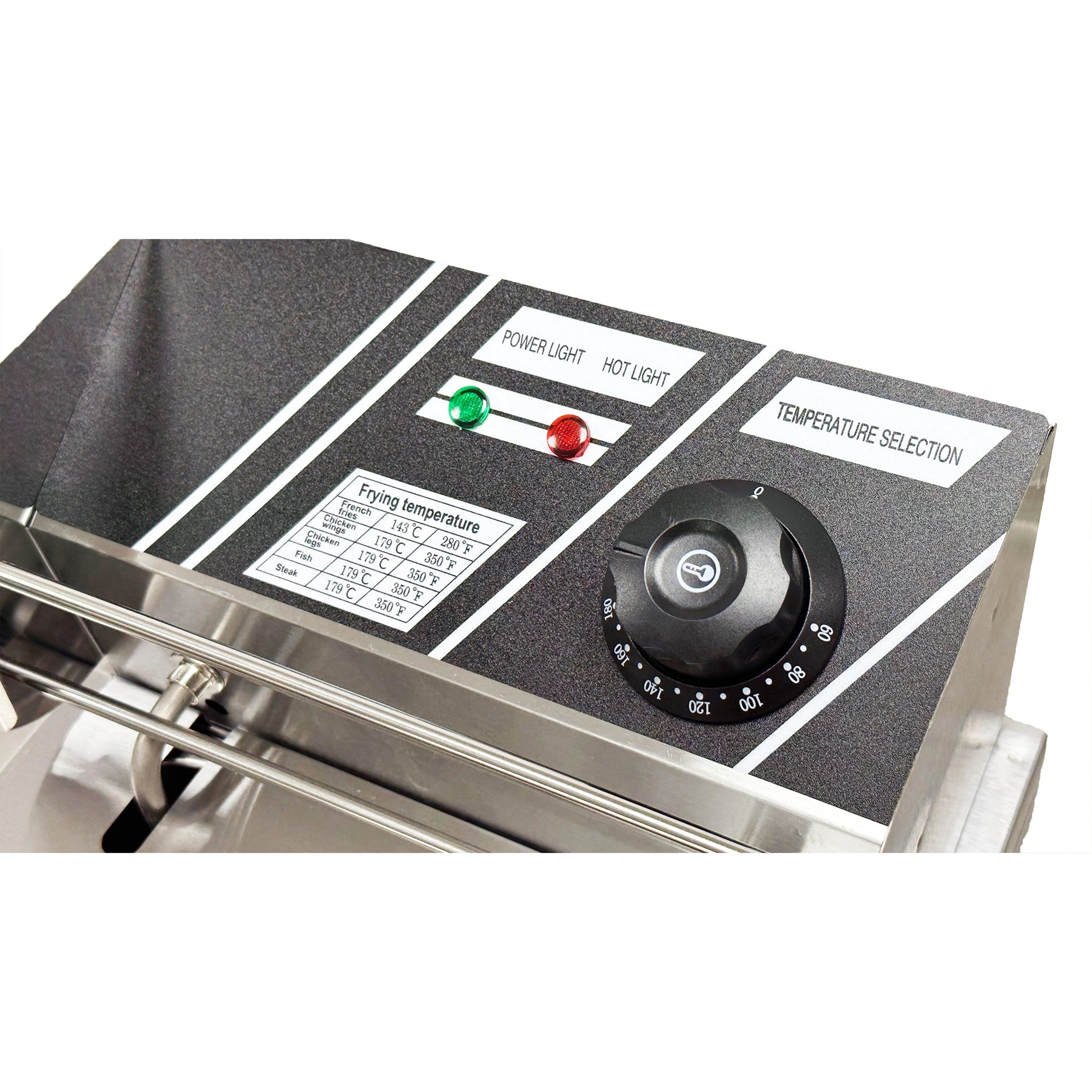 1600W Electric Deep Fryer, Stainless Steel Countertop Fryer Large Capacity, Thickening Multi-functional Fryer Commercial Single-chamber 2.5 Gallon