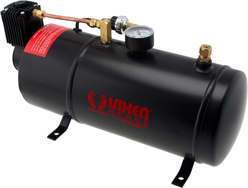 Vixen Horns 1 Gallon (3 Liter) Train/Air Horn Tank with 150 PSI Compressor Onboard System/Kit 12V VXO8210