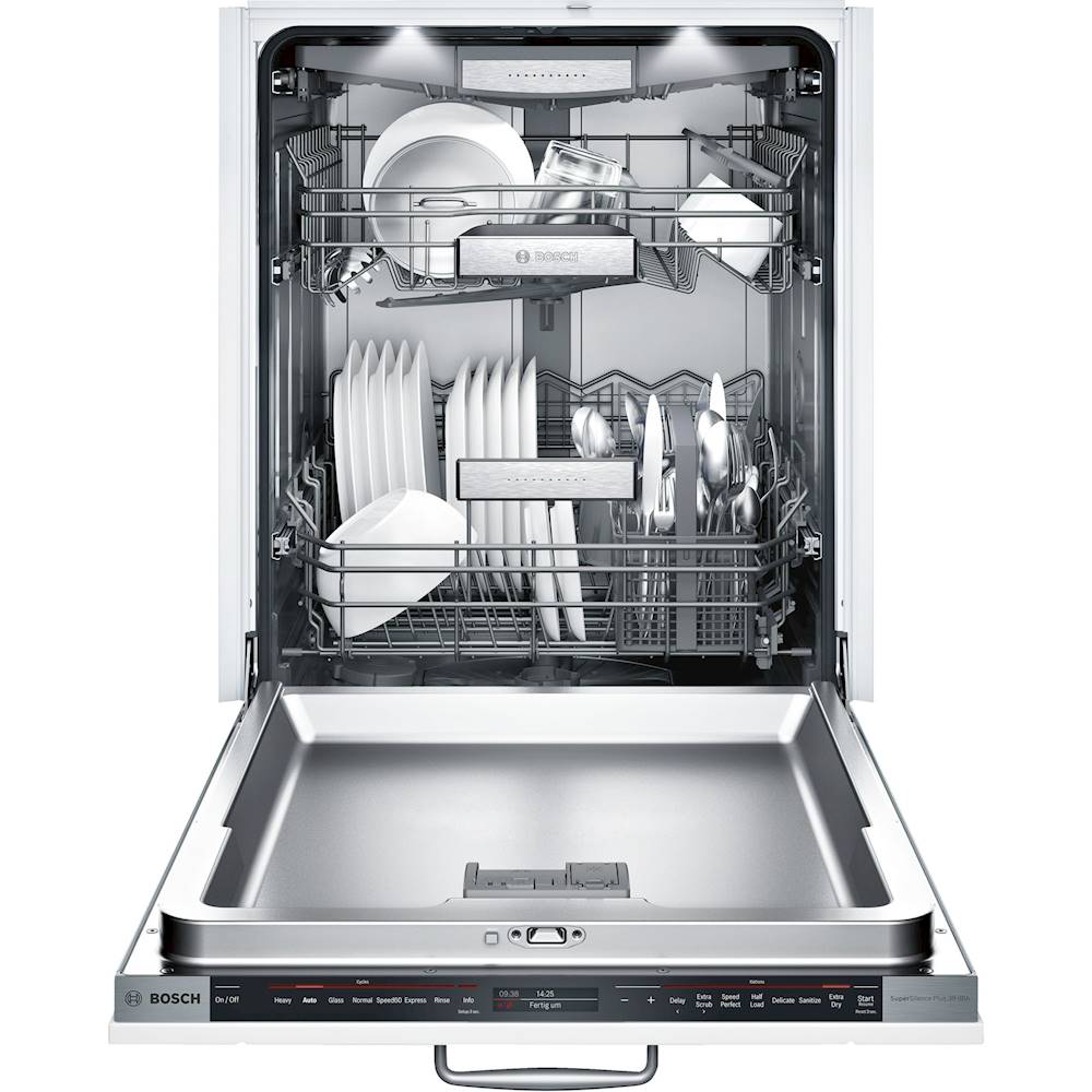 Bosch - Benchmark Top Control Built-In Dishwasher with Stainless Steel Tub, 3rd Rack, 39 dBa - Custom Panel Ready