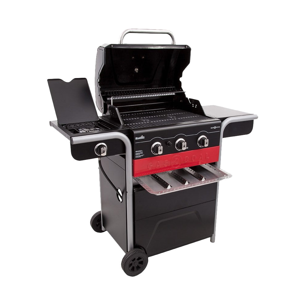 Char-Broil - Gas2Coal Hybrid Grill - Black/Red