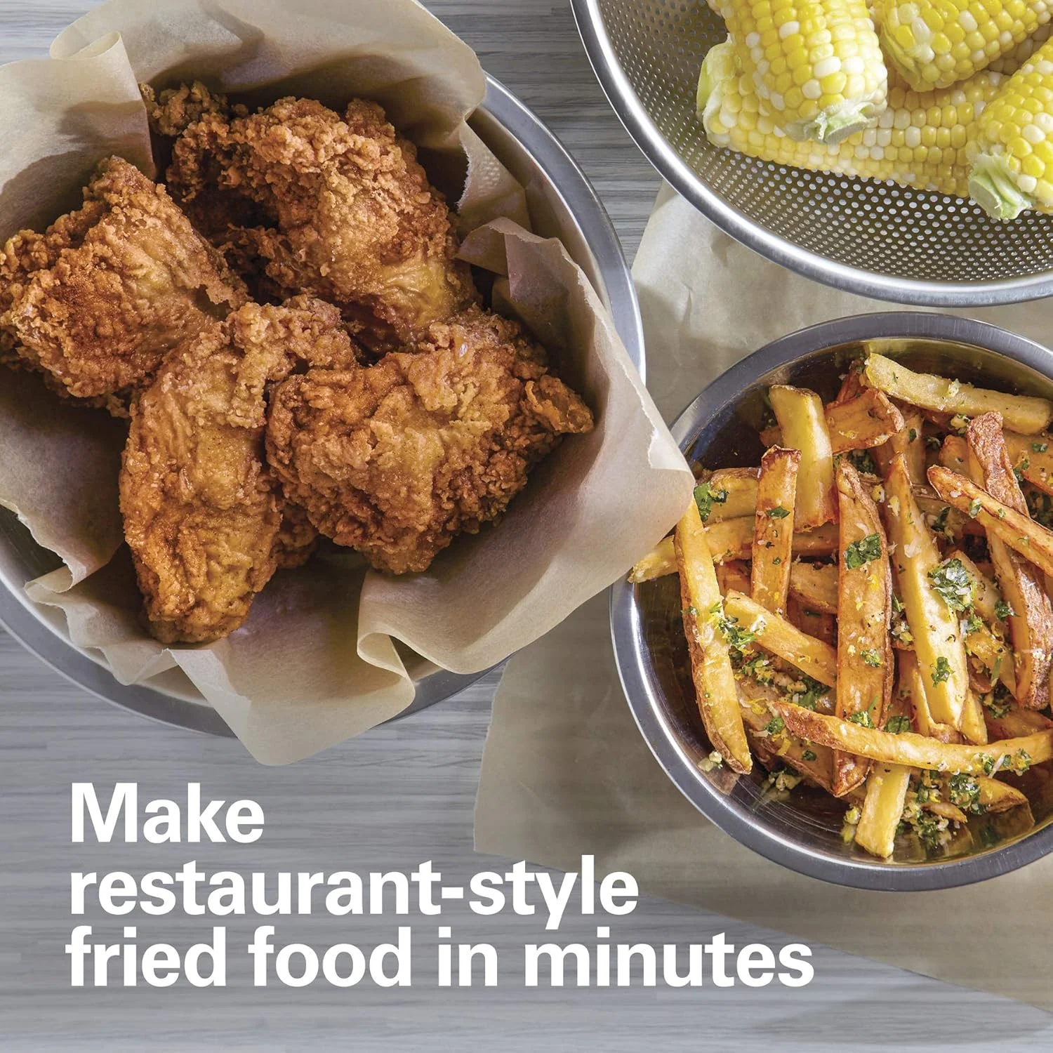 35042 Professional Style Electric Deep Fryer, XL Frying Basket, Lid with View Window, 1800 Watts, 21 Cups / 5 Liters Oil Capacity, Stainless Steel