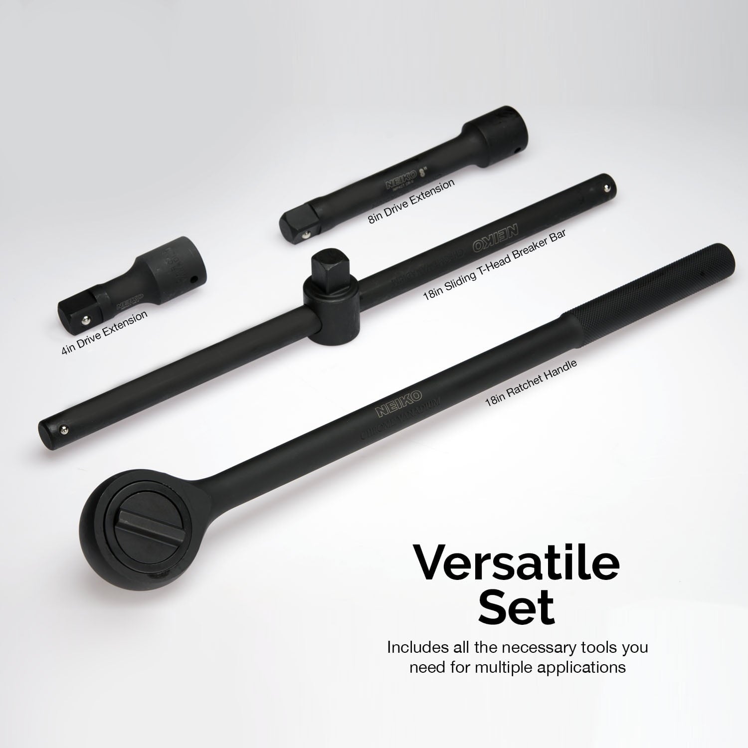 NEIKO 02499A 3/4-inch-Drive Jumbo Master Impact Socket Set, SAE and Metric Shallow-Sockets, SAE 7/8